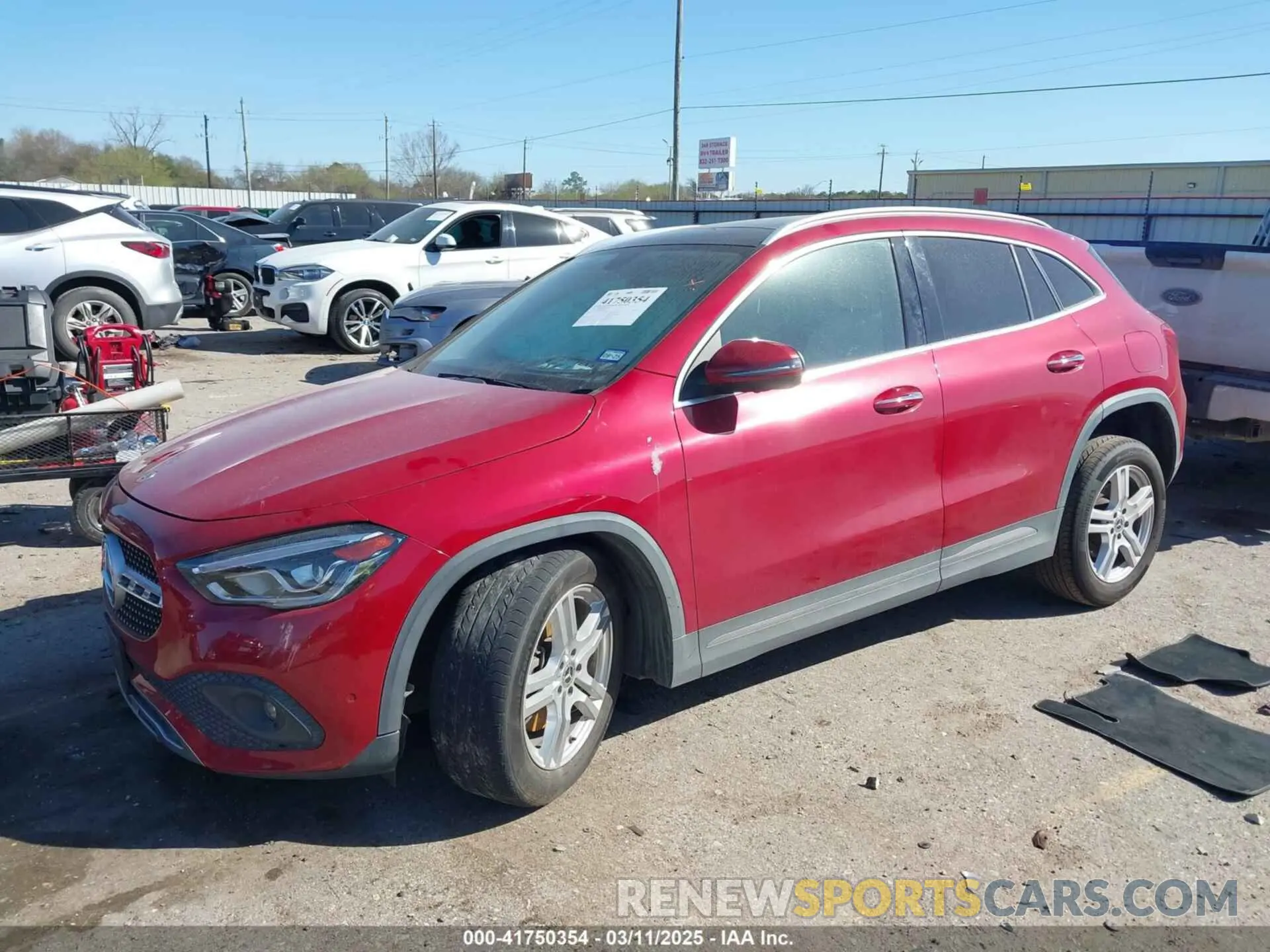 2 fotografías del automóvil dañado W1N4N4GB2MJ209699 MERCEDES-BENZ GLA 250 2021