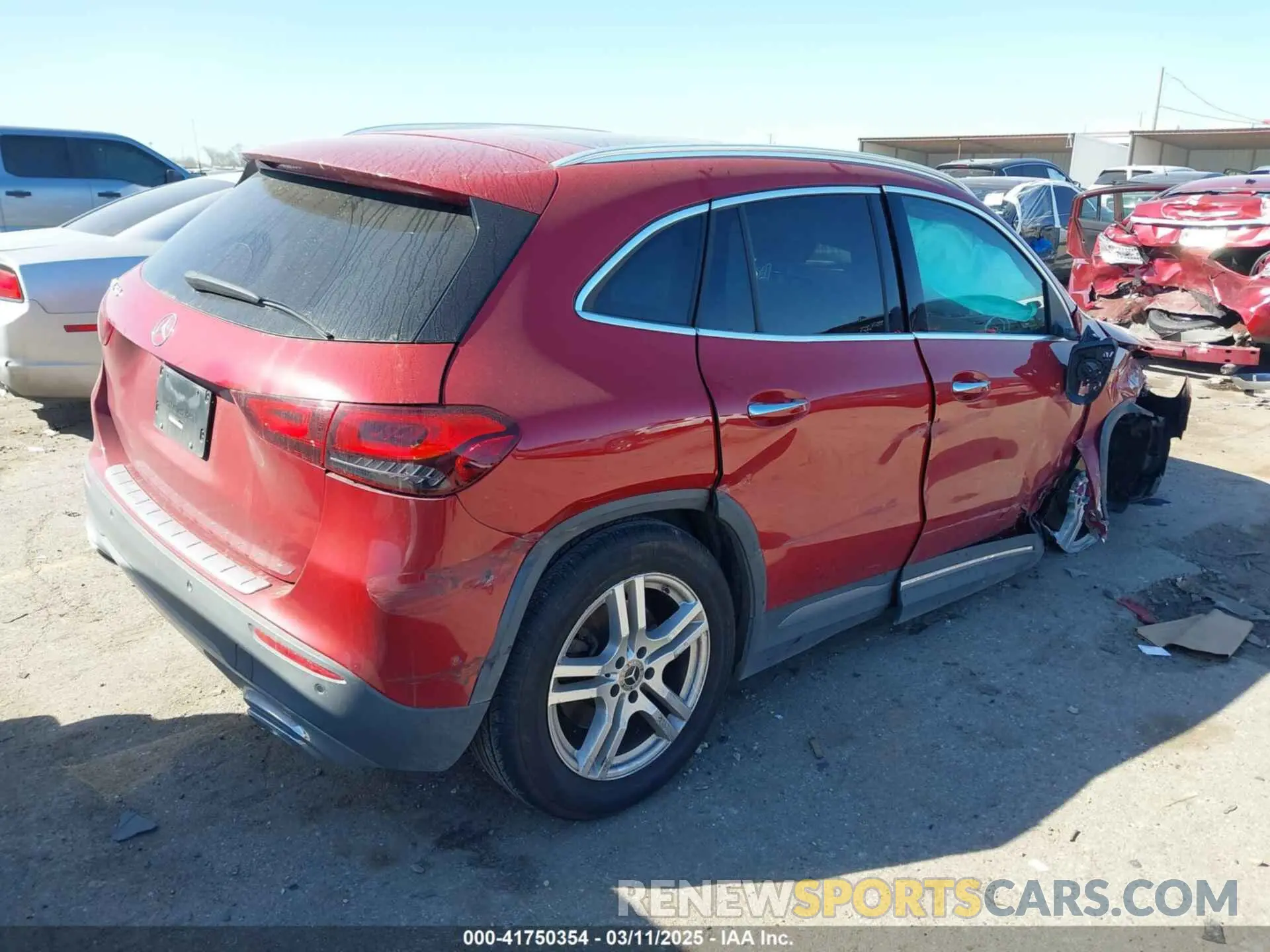 4 fotografías del automóvil dañado W1N4N4GB2MJ209699 MERCEDES-BENZ GLA 250 2021