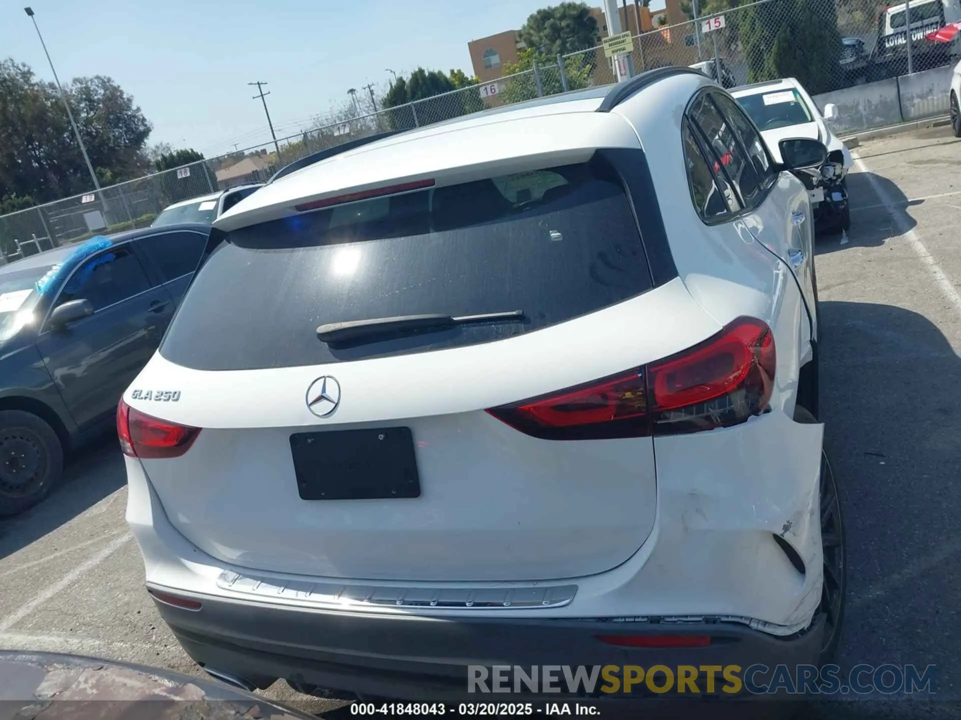 16 fotografías del automóvil dañado W1N4N4GB4MJ167939 MERCEDES-BENZ GLA 250 2021