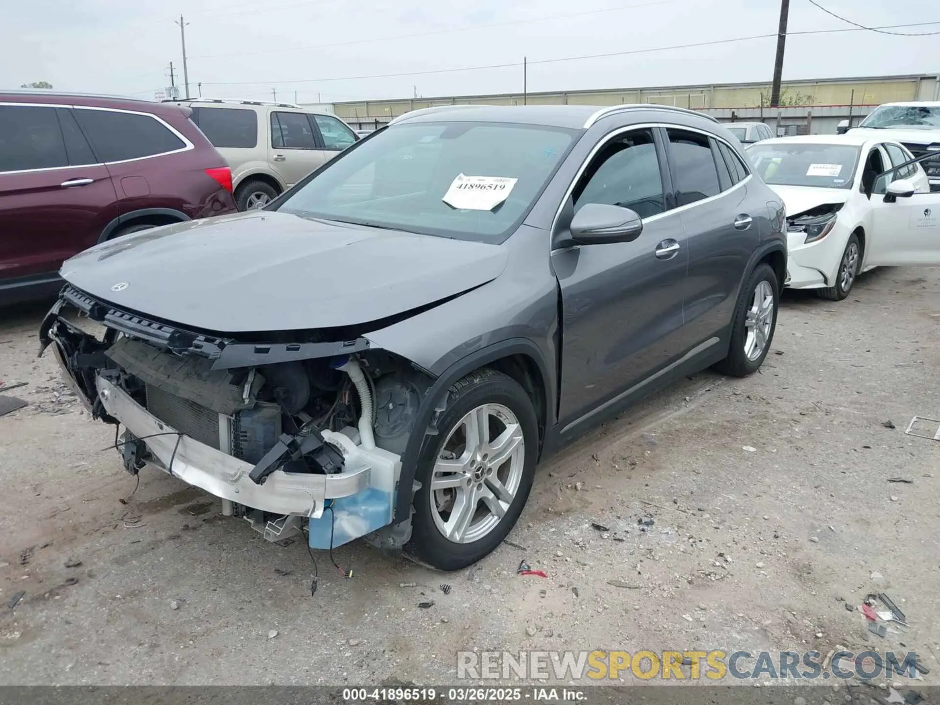 2 fotografías del automóvil dañado W1N4N4GB5MJ163060 MERCEDES-BENZ GLA 250 2021