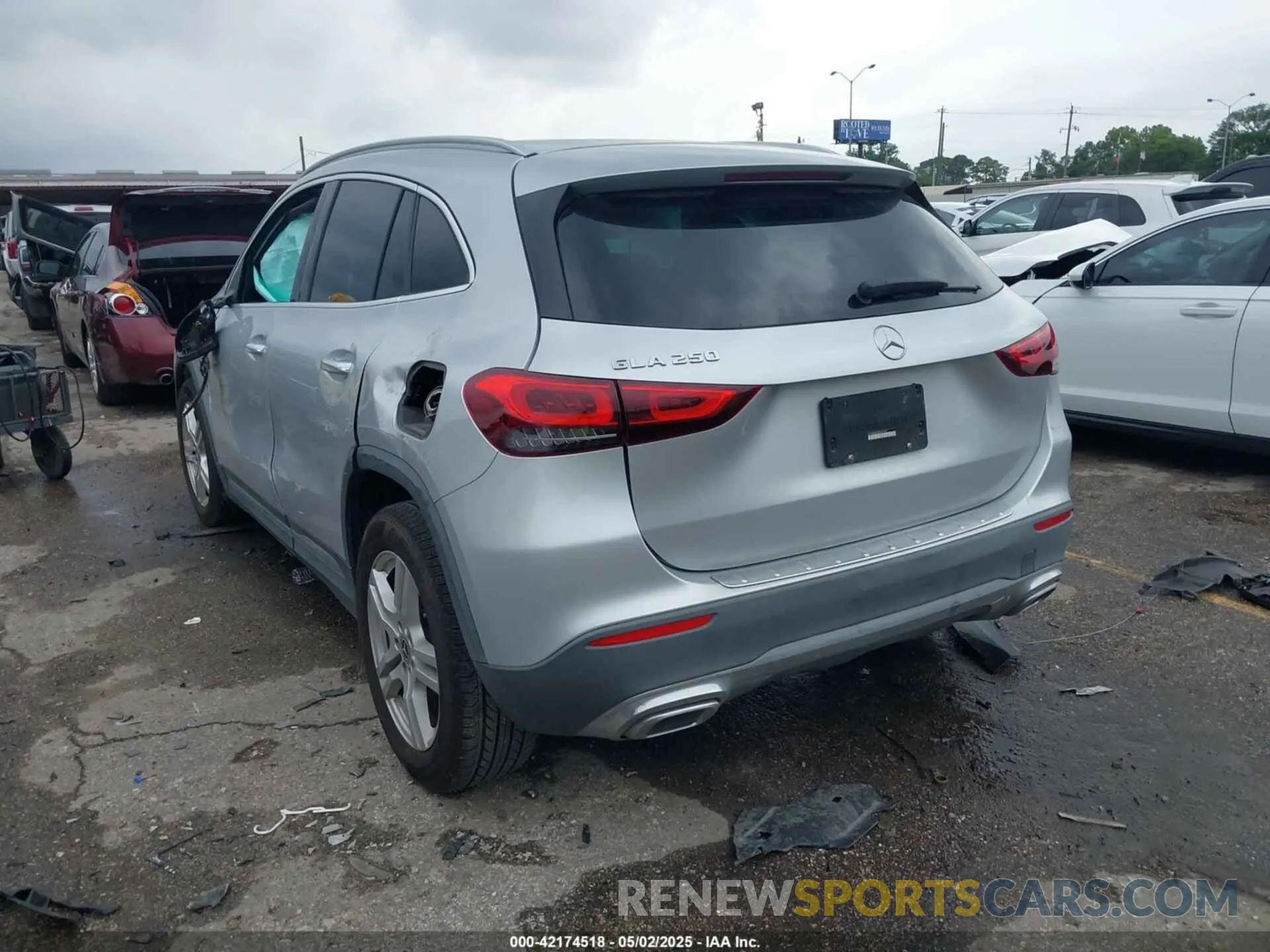3 fotografías del automóvil dañado W1N4N4GB5MJ202097 MERCEDES-BENZ GLA 250 2021