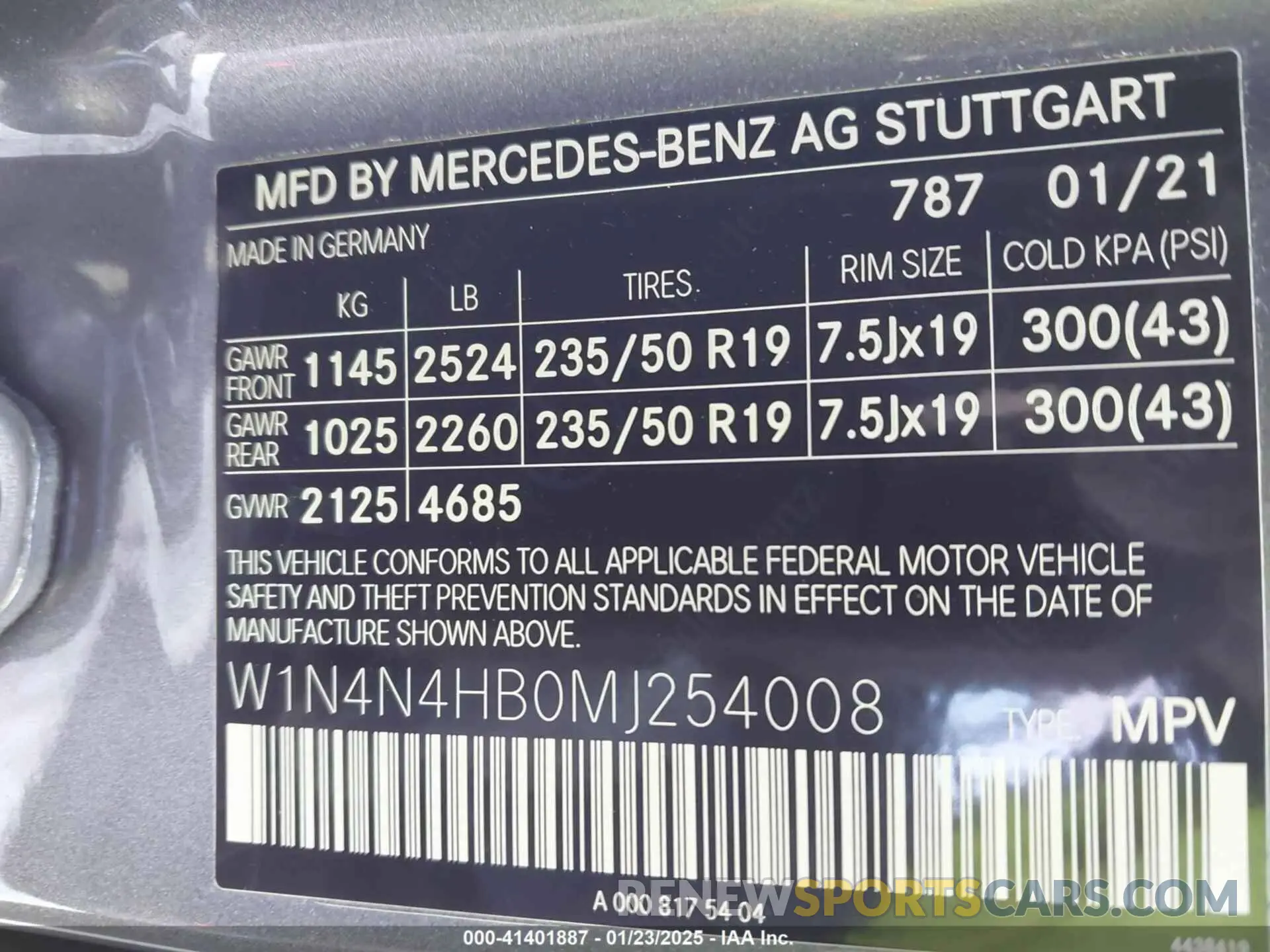 9 fotografías del automóvil dañado W1N4N4HB0MJ254008 MERCEDES-BENZ GLA 250 2021