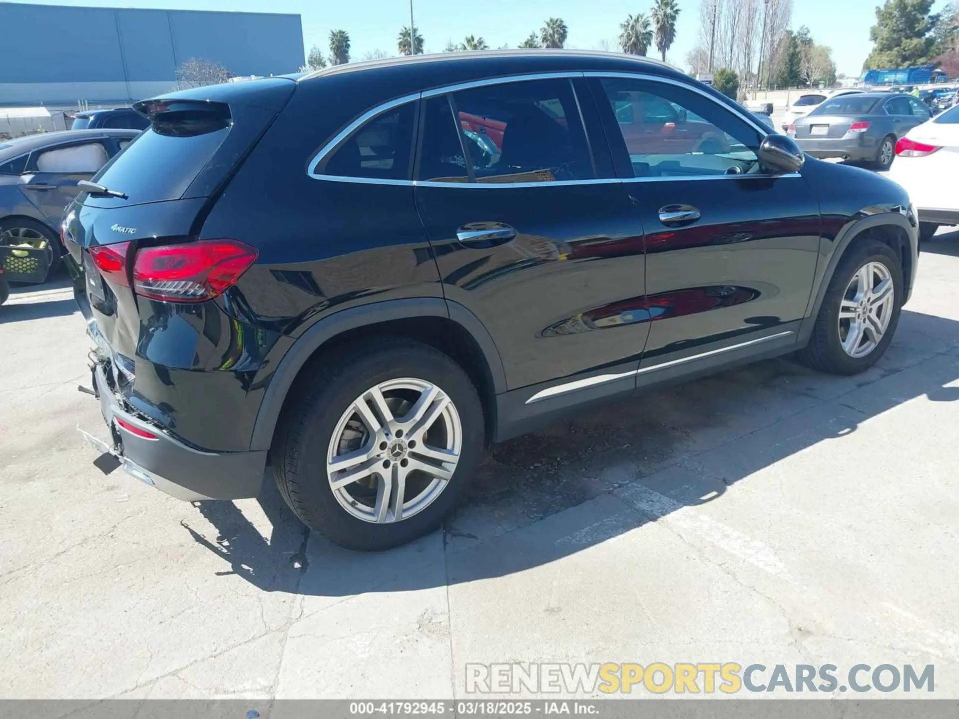 4 fotografías del automóvil dañado W1N4N4HB4MJ187414 MERCEDES-BENZ GLA 250 2021