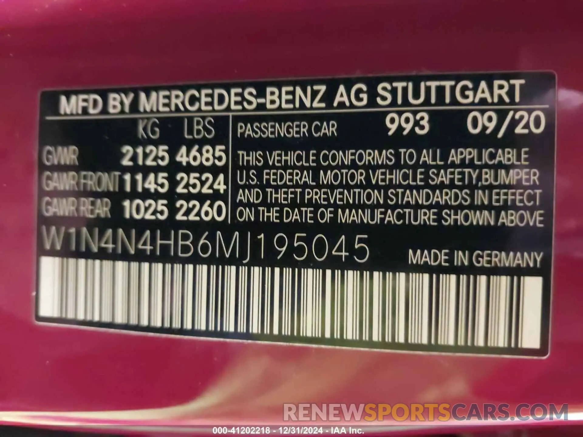 9 fotografías del automóvil dañado W1N4N4HB6MJ195045 MERCEDES-BENZ GLA 250 2021