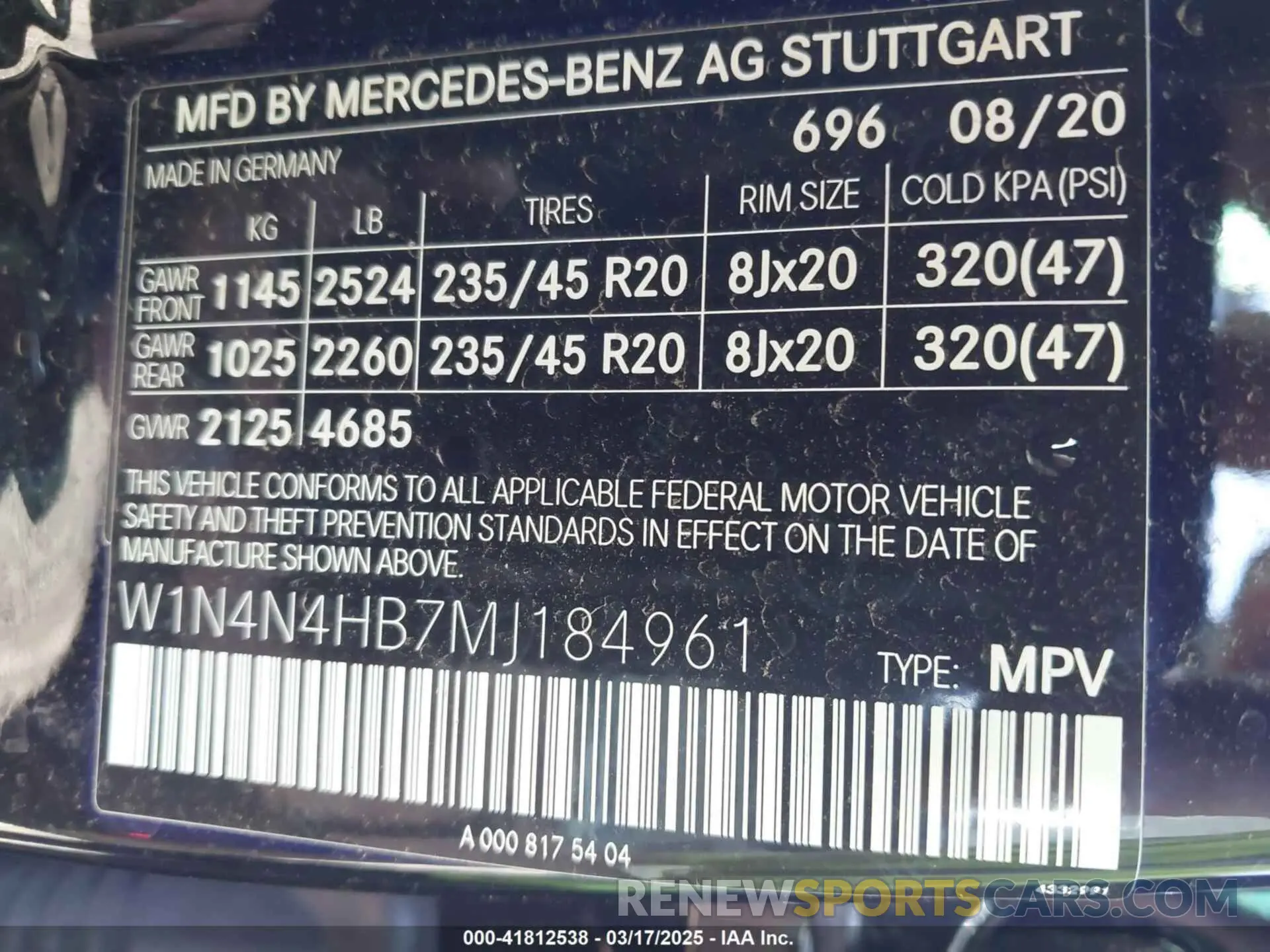 9 fotografías del automóvil dañado W1N4N4HB7MJ184961 MERCEDES-BENZ GLA 250 2021