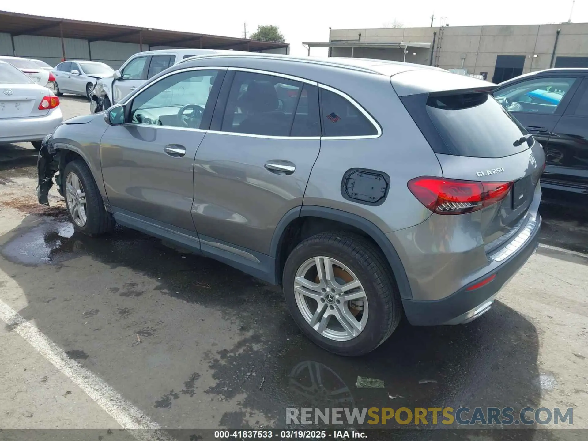 3 fotografías del automóvil dañado W1N4N4HB9MJ195654 MERCEDES-BENZ GLA 250 2021