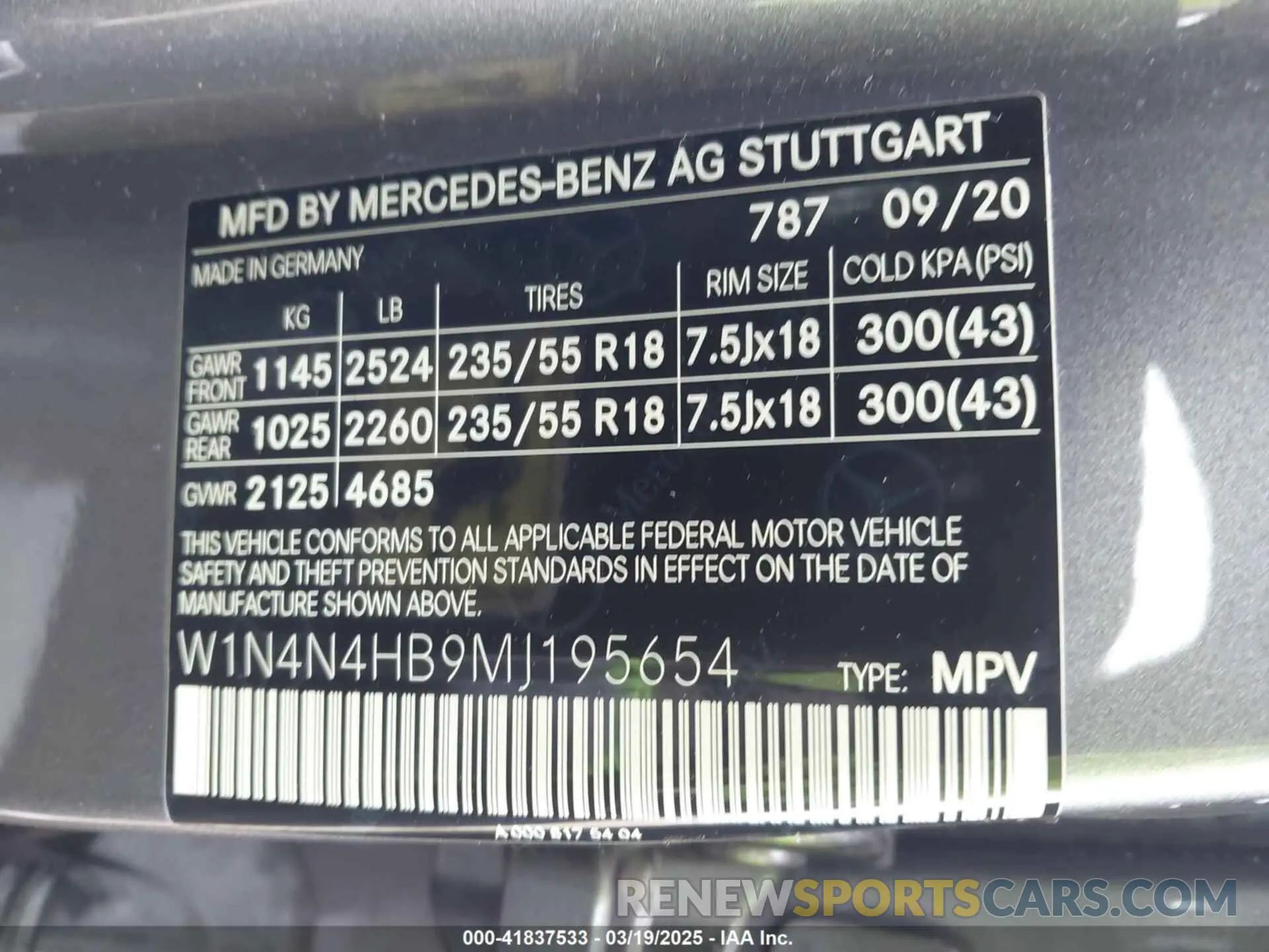 9 fotografías del automóvil dañado W1N4N4HB9MJ195654 MERCEDES-BENZ GLA 250 2021