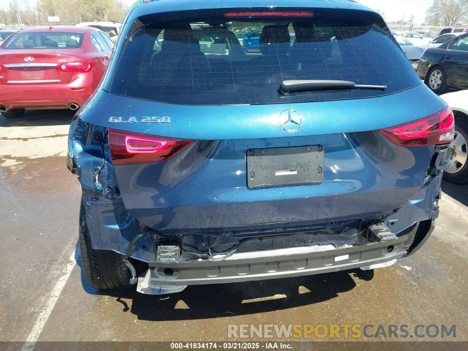 6 fotografías del automóvil dañado W1N4N4GB3NJ326127 MERCEDES-BENZ GLA 250 2022