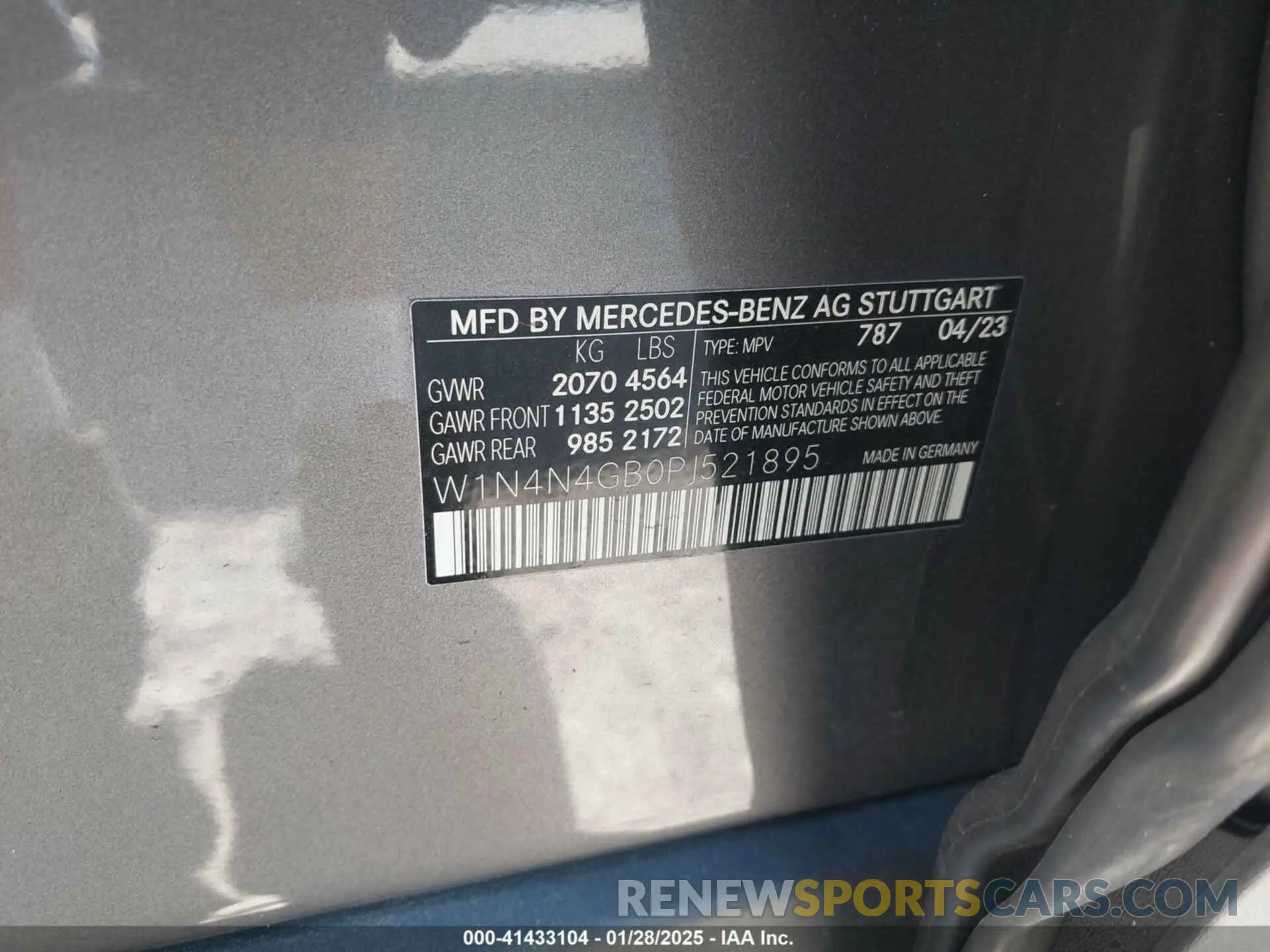 9 fotografías del automóvil dañado W1N4N4GB0PJ521895 MERCEDES-BENZ GLA 250 2023