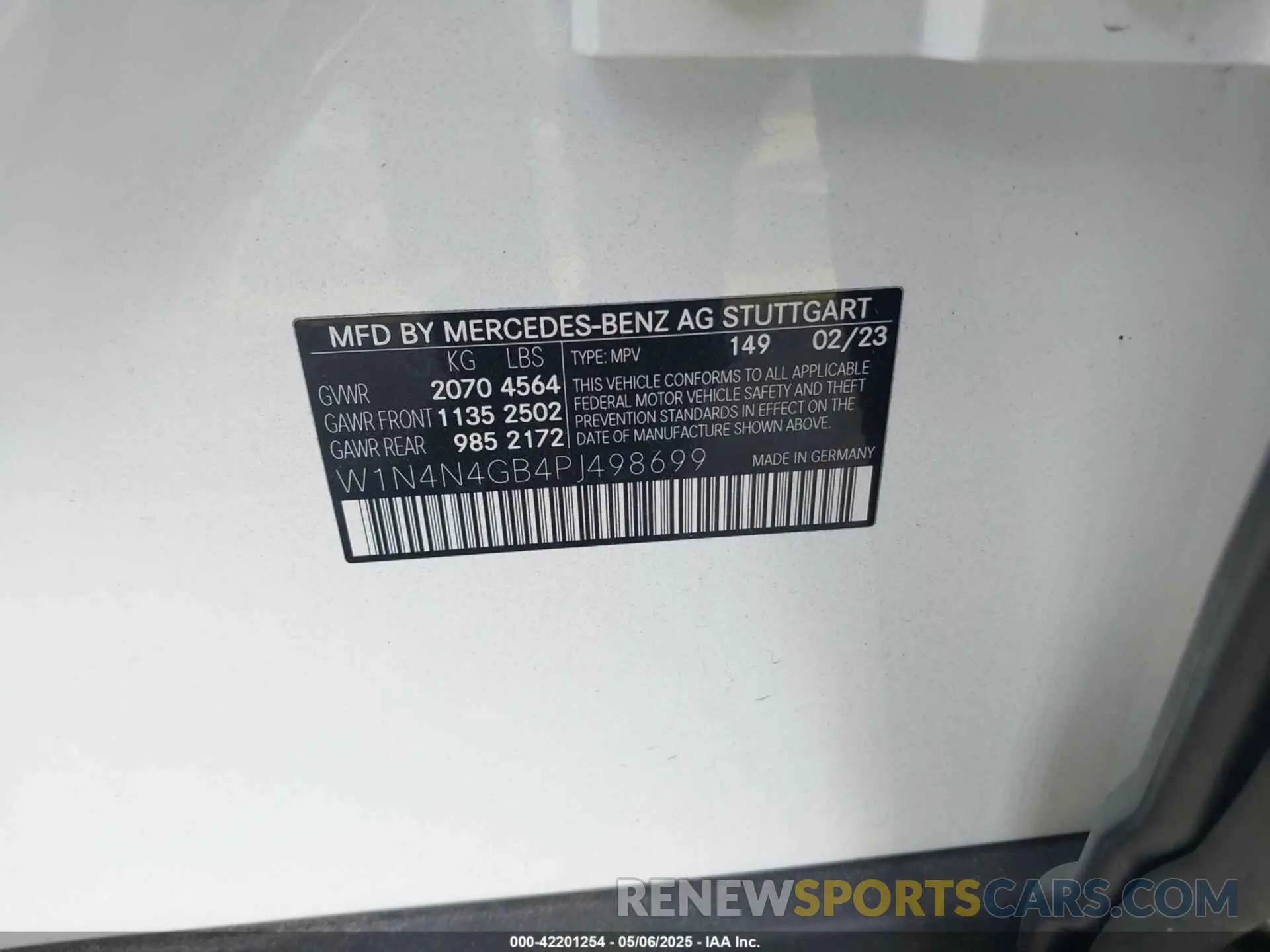 9 fotografías del automóvil dañado W1N4N4GB4PJ498699 MERCEDES-BENZ GLA 250 2023