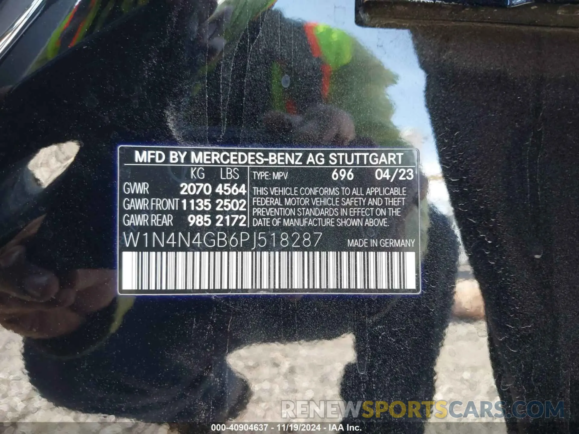 9 fotografías del automóvil dañado W1N4N4GB6PJ518287 MERCEDES-BENZ GLA 250 2023