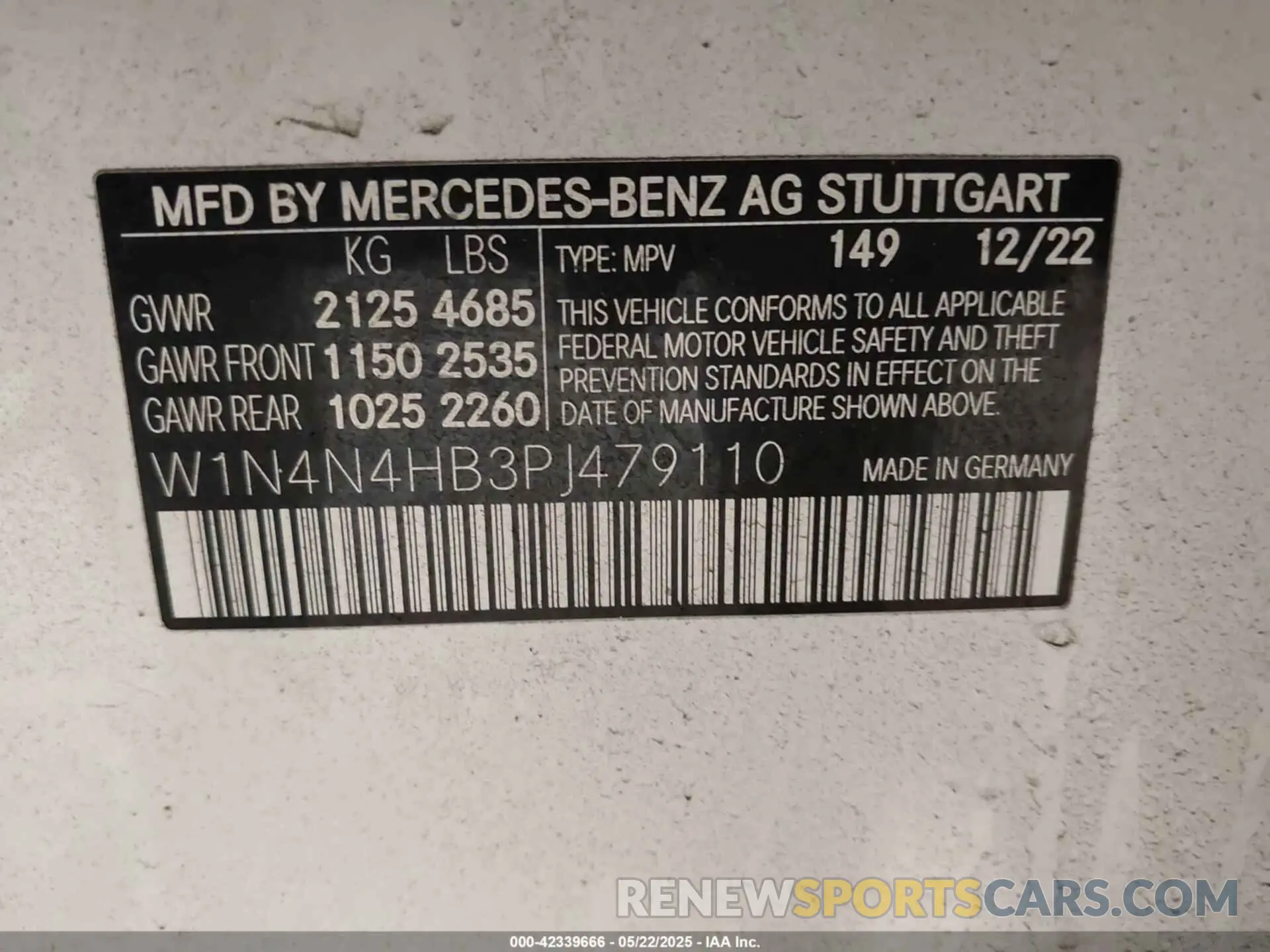 9 fotografías del automóvil dañado W1N4N4HB3PJ479110 MERCEDES-BENZ GLA 250 2023