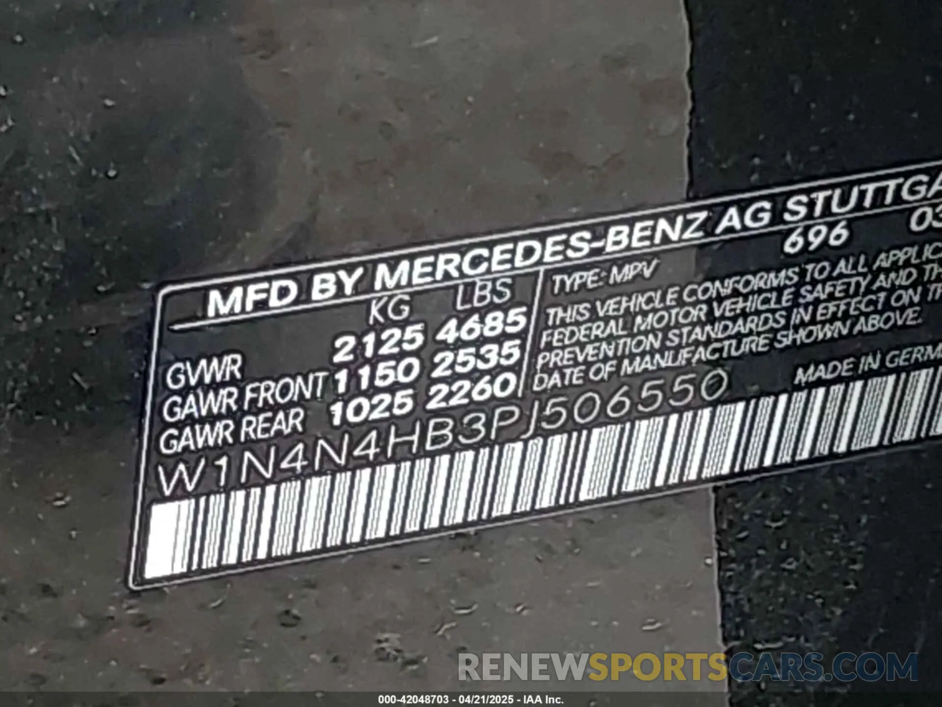 9 fotografías del automóvil dañado W1N4N4HB3PJ506550 MERCEDES-BENZ GLA 250 2023