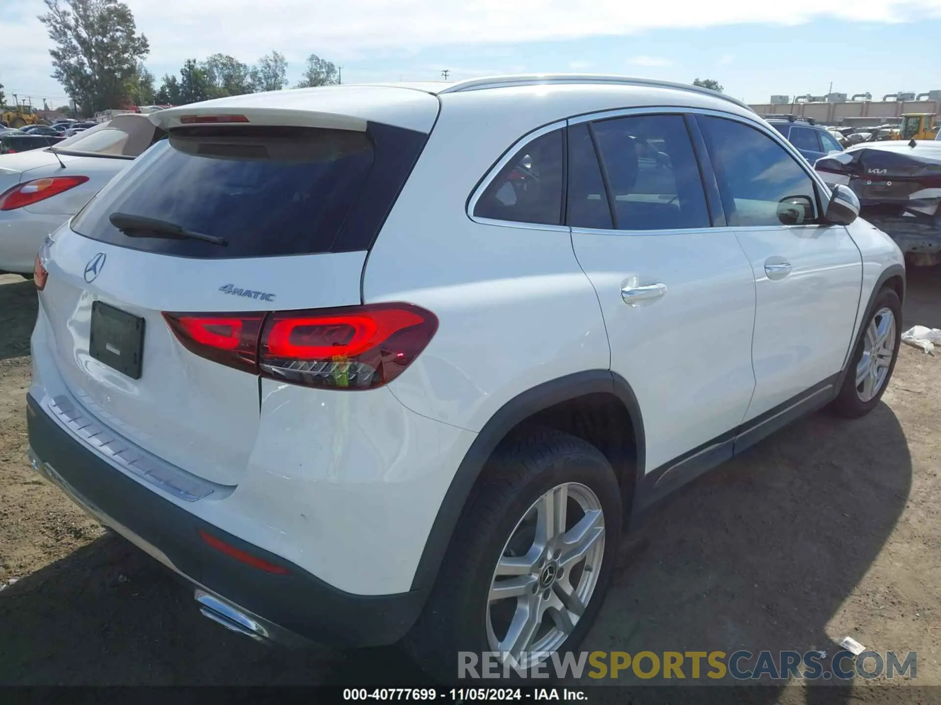 4 fotografías del automóvil dañado W1N4N4HB8PJ469186 MERCEDES-BENZ GLA 250 2023