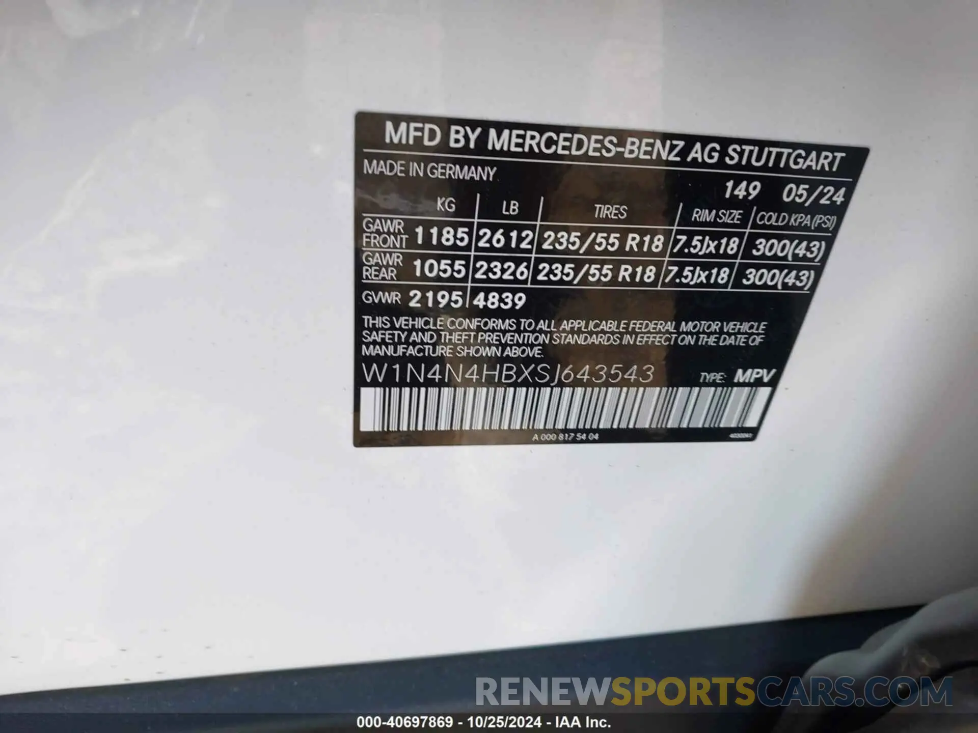 9 fotografías del automóvil dañado W1N4N4HBXSJ643543 MERCEDES-BENZ GLA 250 2025