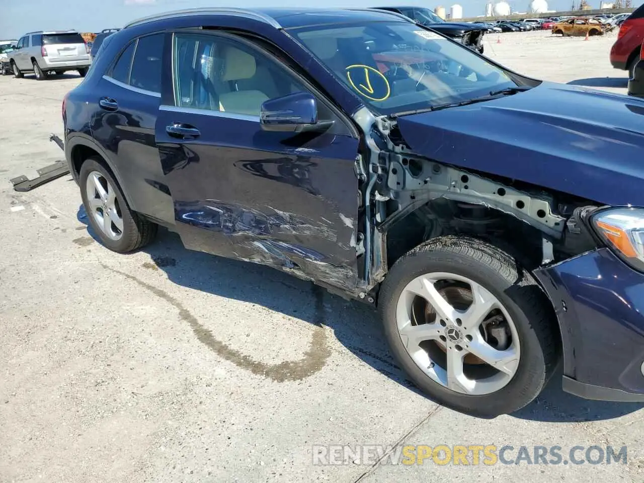 9 fotografías del automóvil dañado WDCTG4EB8KU000604 MERCEDES-BENZ GLA-CLASS 2019