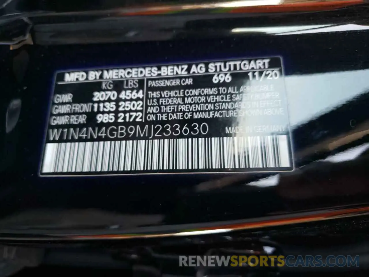 10 fotografías del automóvil dañado W1N4N4GB9MJ233630 MERCEDES-BENZ GLA-CLASS 2021