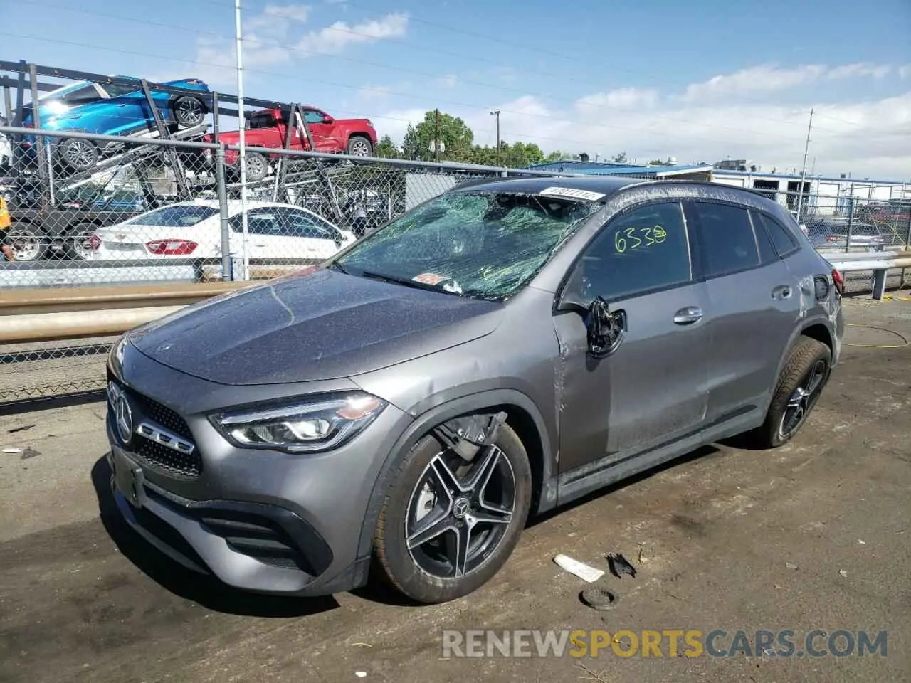 2 fotografías del automóvil dañado W1N4N4HB3MJ215834 MERCEDES-BENZ GLA-CLASS 2021