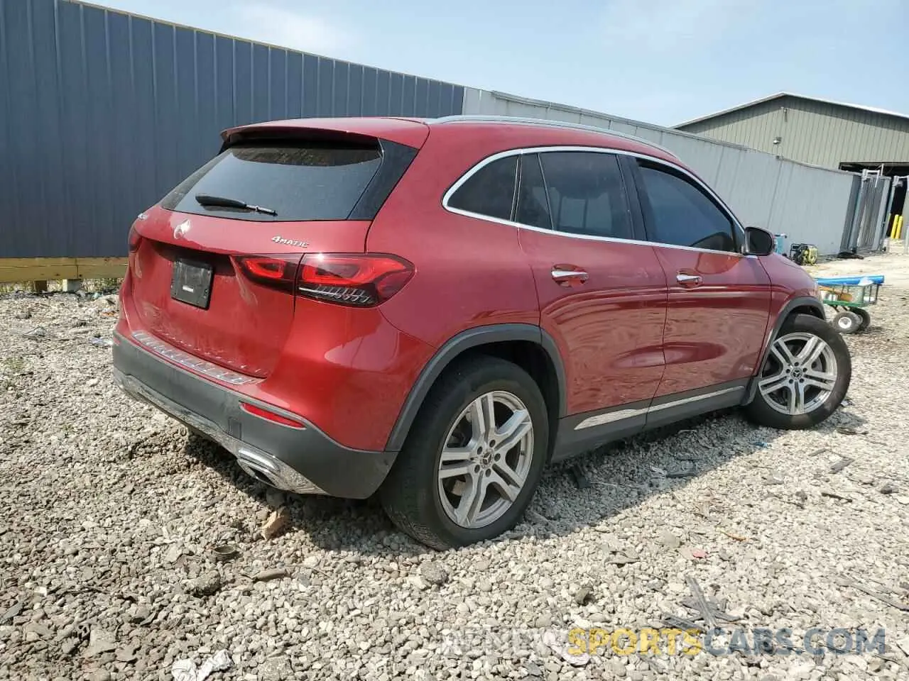 3 fotografías del automóvil dañado W1N4N4HB4MJ155966 MERCEDES-BENZ GLA-CLASS 2021
