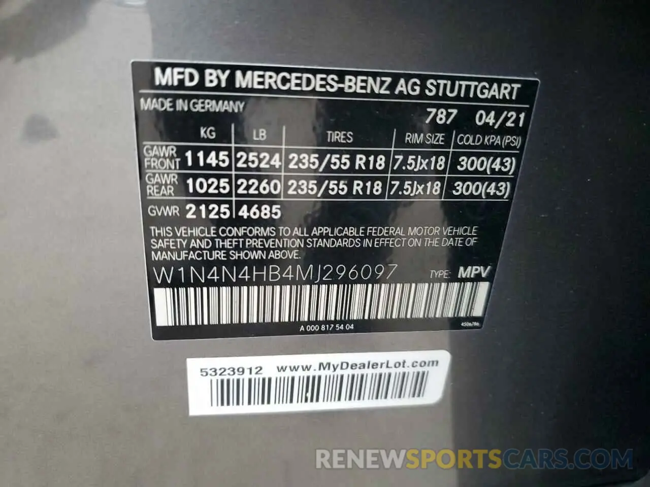 14 fotografías del automóvil dañado W1N4N4HB4MJ296097 MERCEDES-BENZ GLA-CLASS 2021