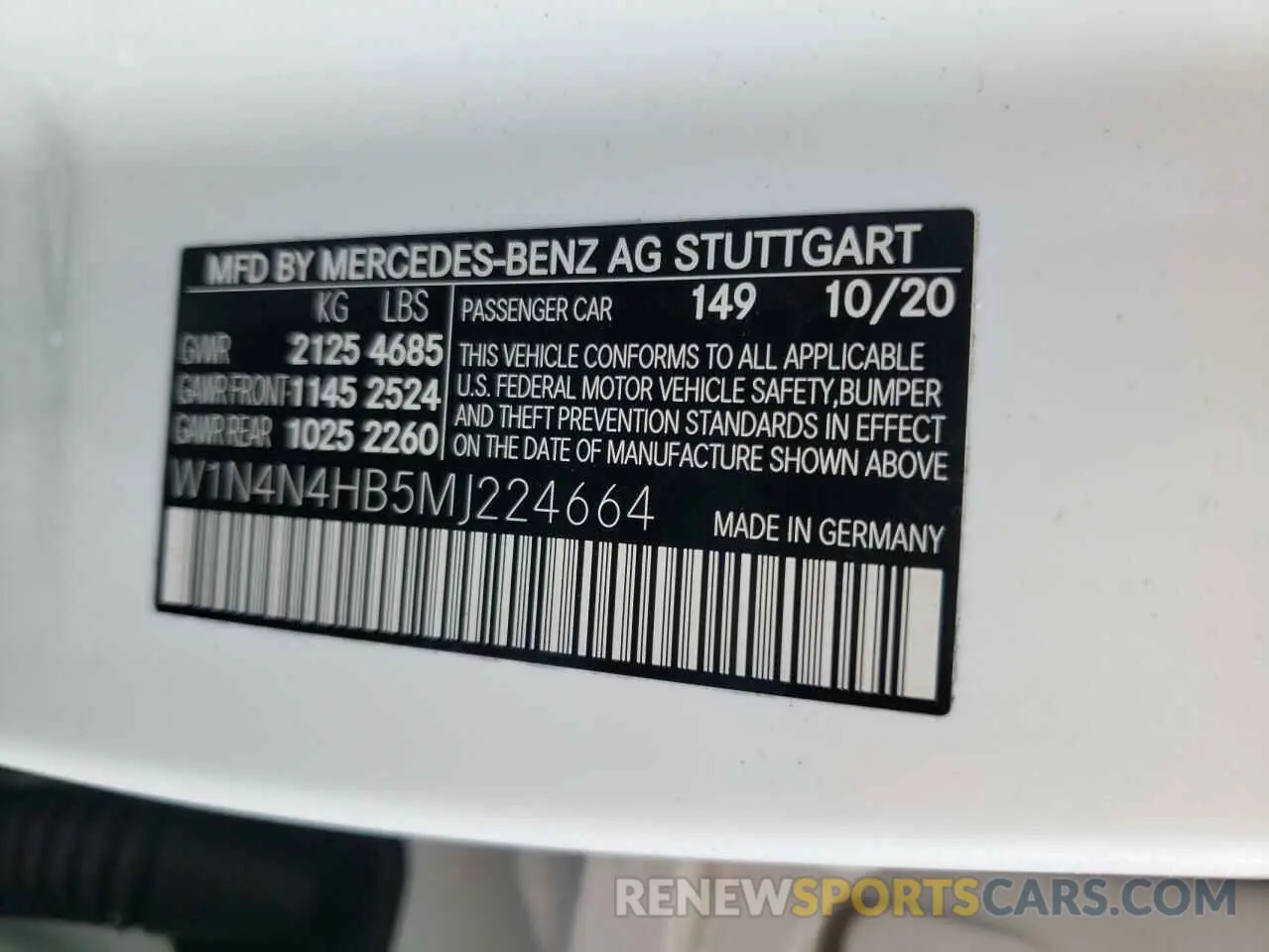 12 fotografías del automóvil dañado W1N4N4HB5MJ224664 MERCEDES-BENZ GLA-CLASS 2021