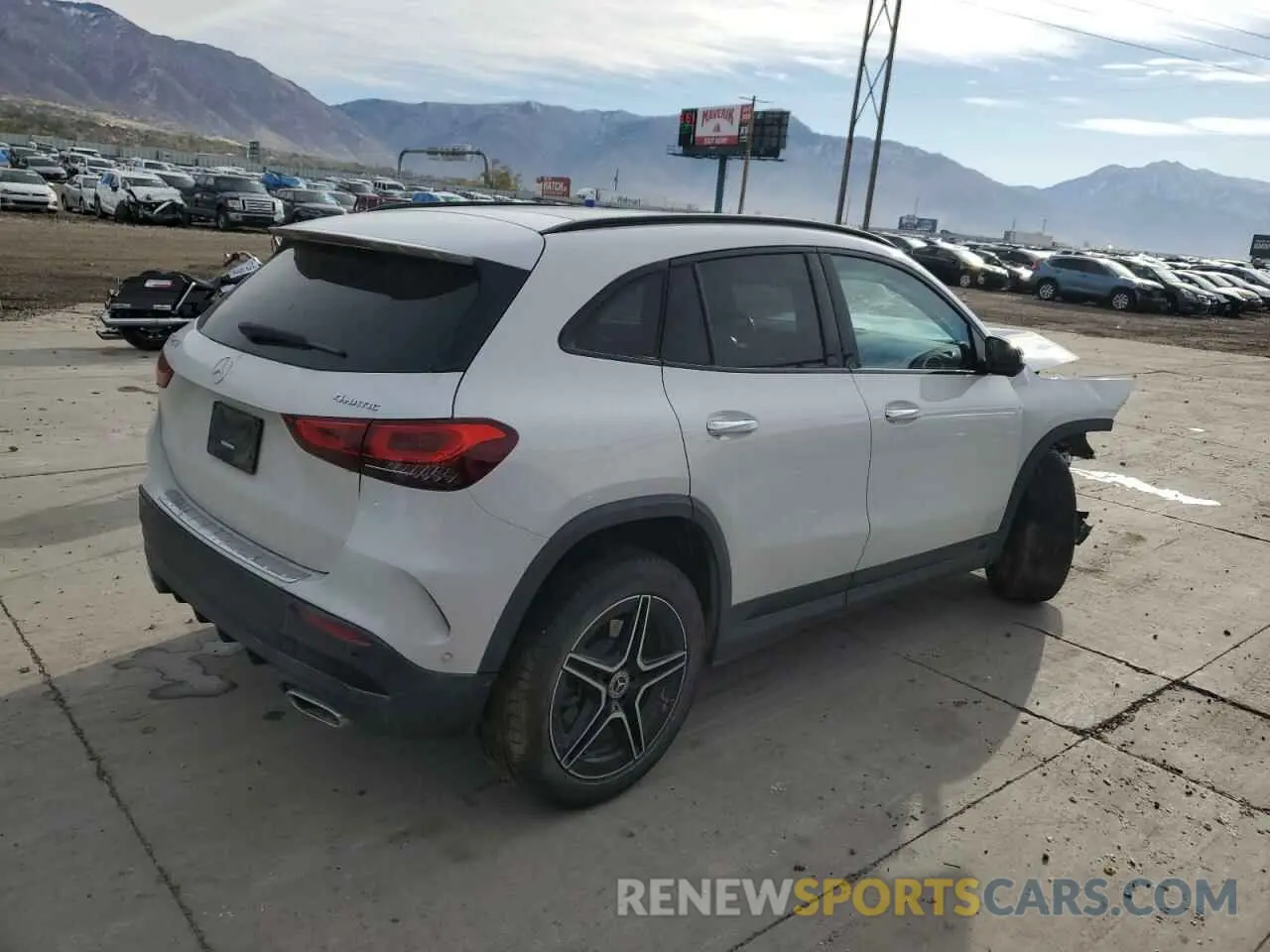 3 fotografías del automóvil dañado W1N4N4HB1NJ340560 MERCEDES-BENZ GLA-CLASS 2022