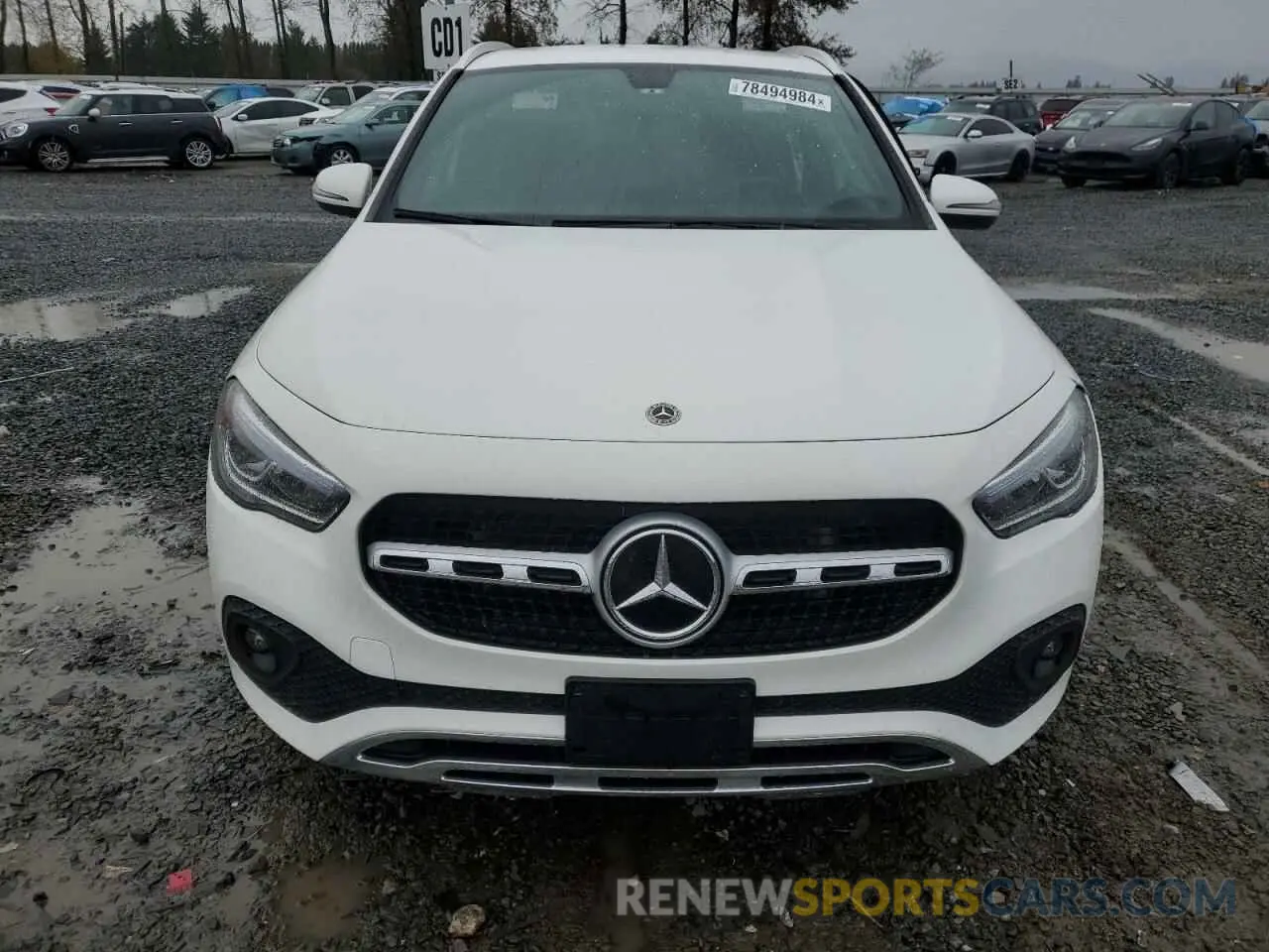 5 fotografías del automóvil dañado W1N4N4HB2NJ327350 MERCEDES-BENZ GLA-CLASS 2022