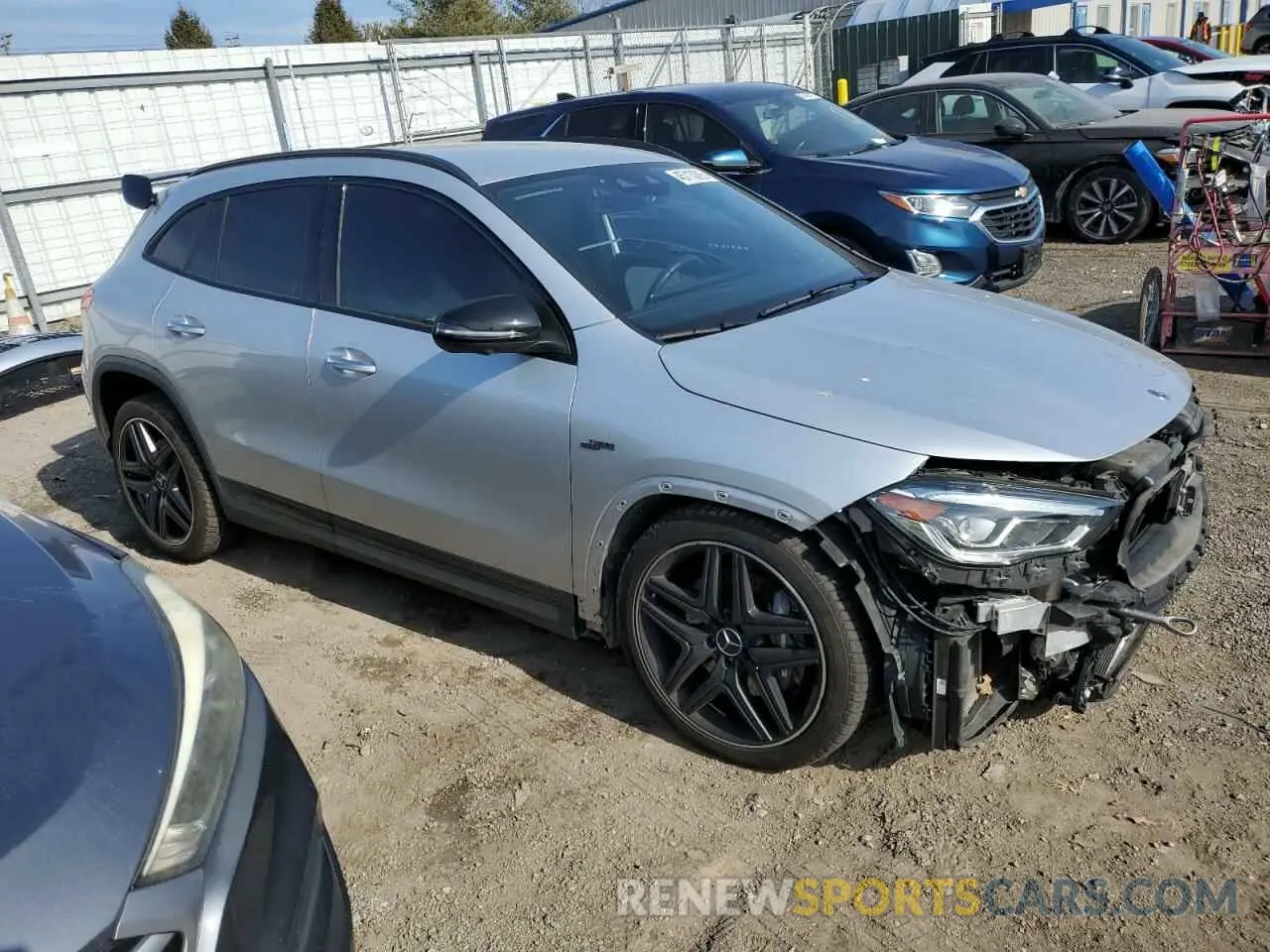 4 fotografías del automóvil dañado W1N4N5DB2NJ381369 MERCEDES-BENZ GLA-CLASS 2022