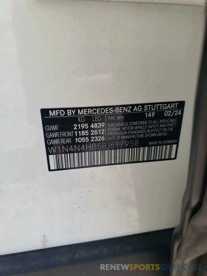 12 fotografías del automóvil dañado W1N4N4HB5RJ617958 MERCEDES-BENZ GLA-CLASS 2024