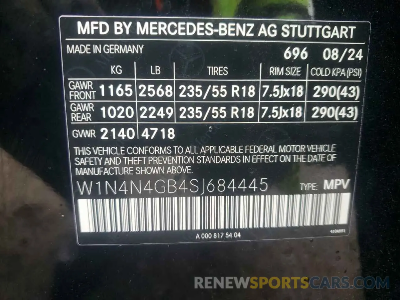 13 fotografías del automóvil dañado W1N4N4GB4SJ684445 MERCEDES-BENZ GLA-CLASS 2025