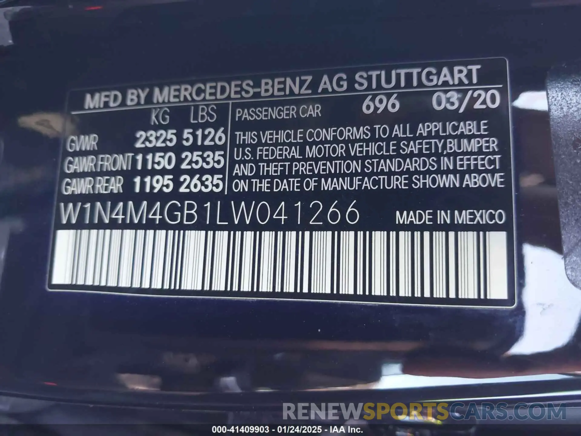9 fotografías del automóvil dañado W1N4M4GB1LW041266 MERCEDES-BENZ GLB 250 2020