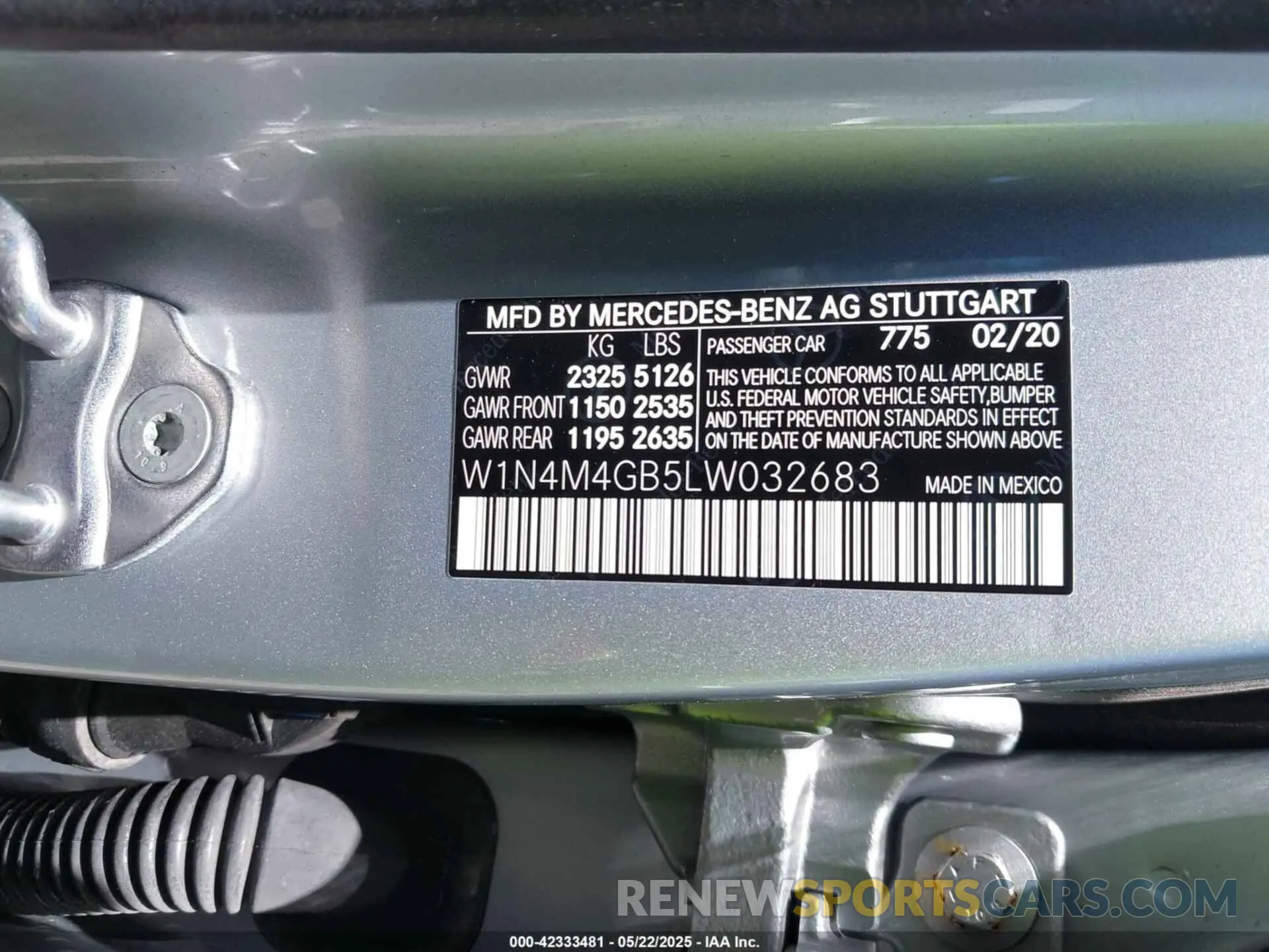 9 fotografías del automóvil dañado W1N4M4GB5LW032683 MERCEDES-BENZ GLB 250 2020