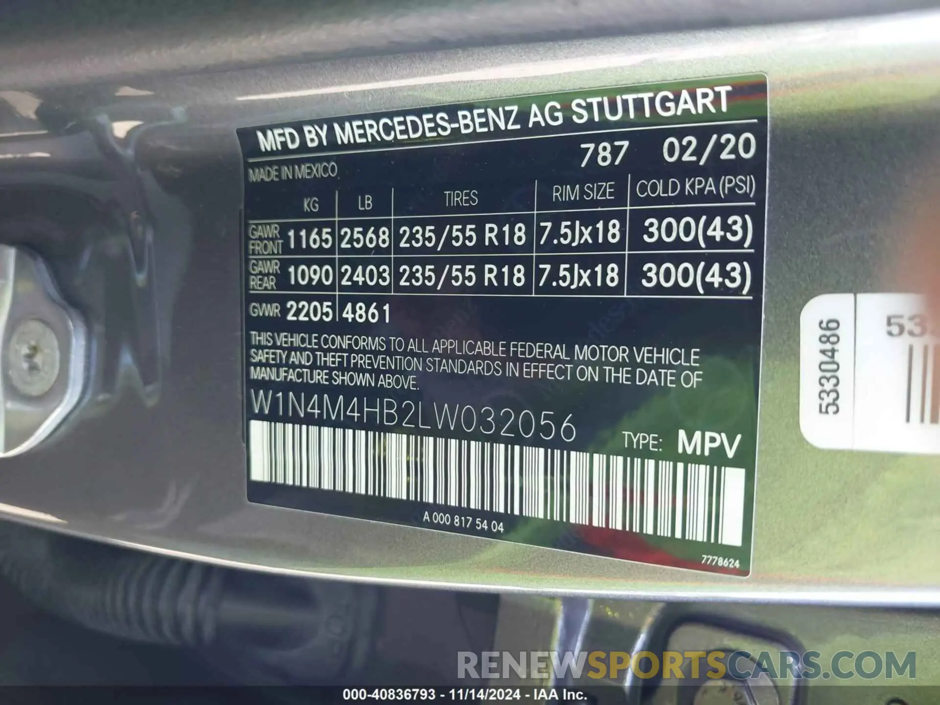 9 fotografías del automóvil dañado W1N4M4HB2LW032056 MERCEDES-BENZ GLB 250 2020