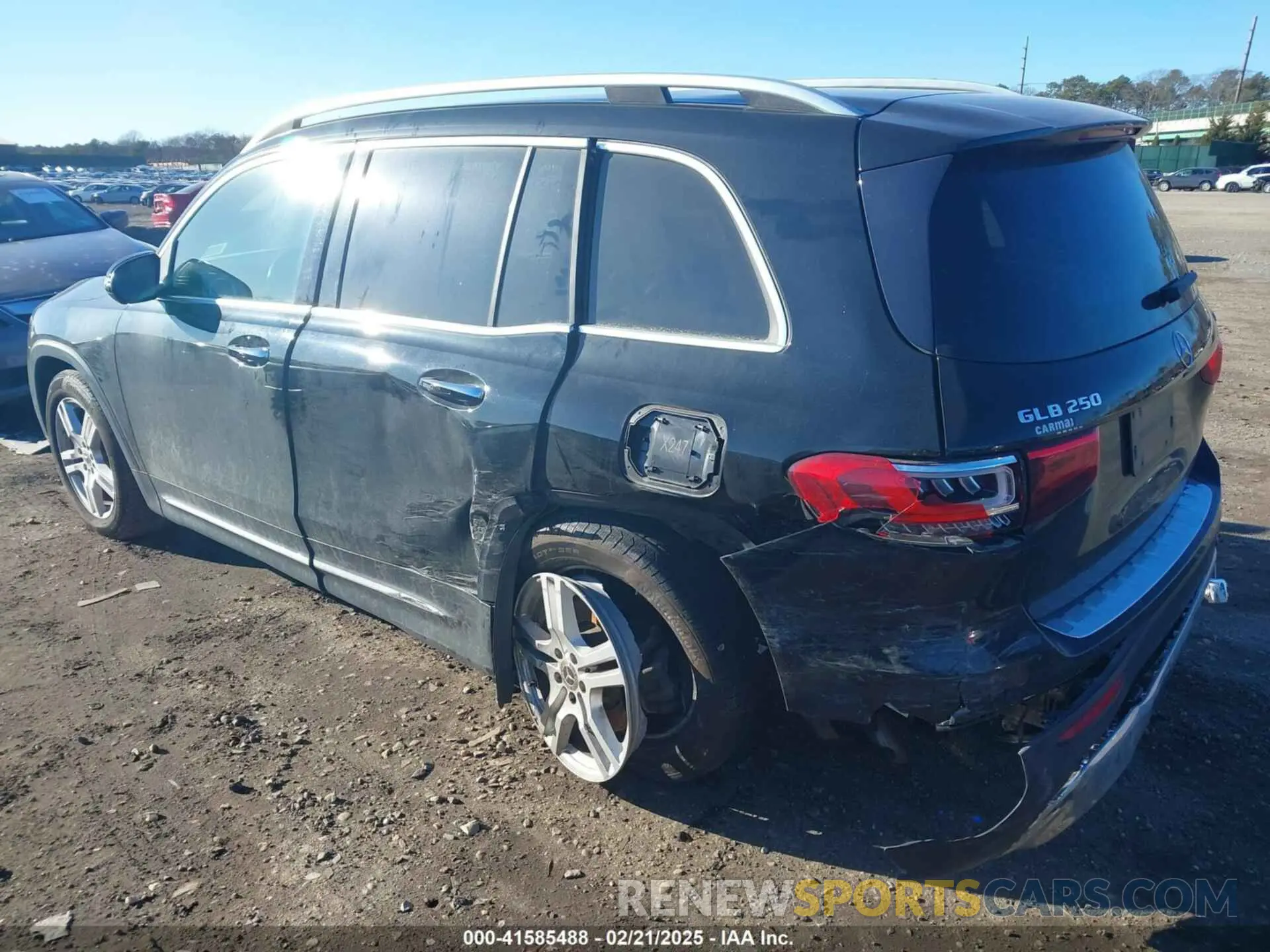 3 fotografías del automóvil dañado W1N4M4HB0MW104535 MERCEDES-BENZ GLB 250 2021