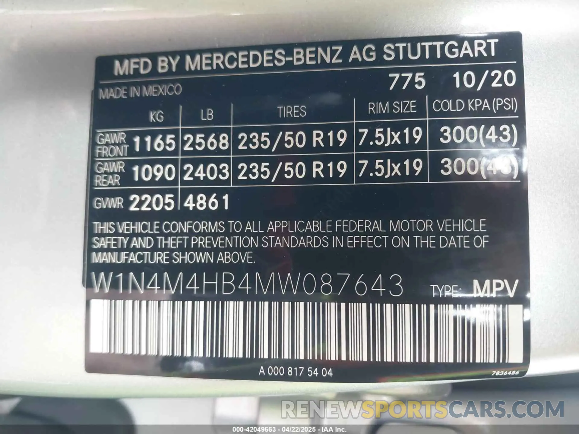 9 fotografías del automóvil dañado W1N4M4HB4MW087643 MERCEDES-BENZ GLB 250 2021