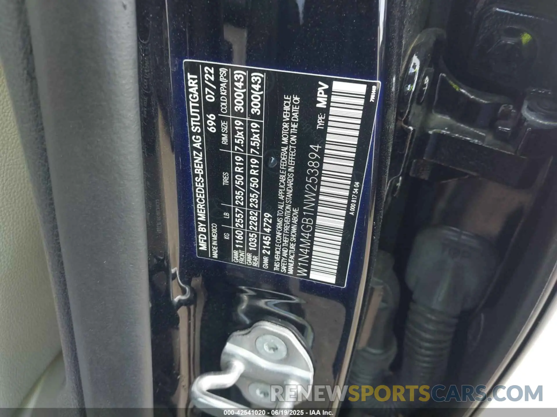 9 fotografías del automóvil dañado W1N4M4GB1NW253894 MERCEDES-BENZ GLB 250 2022