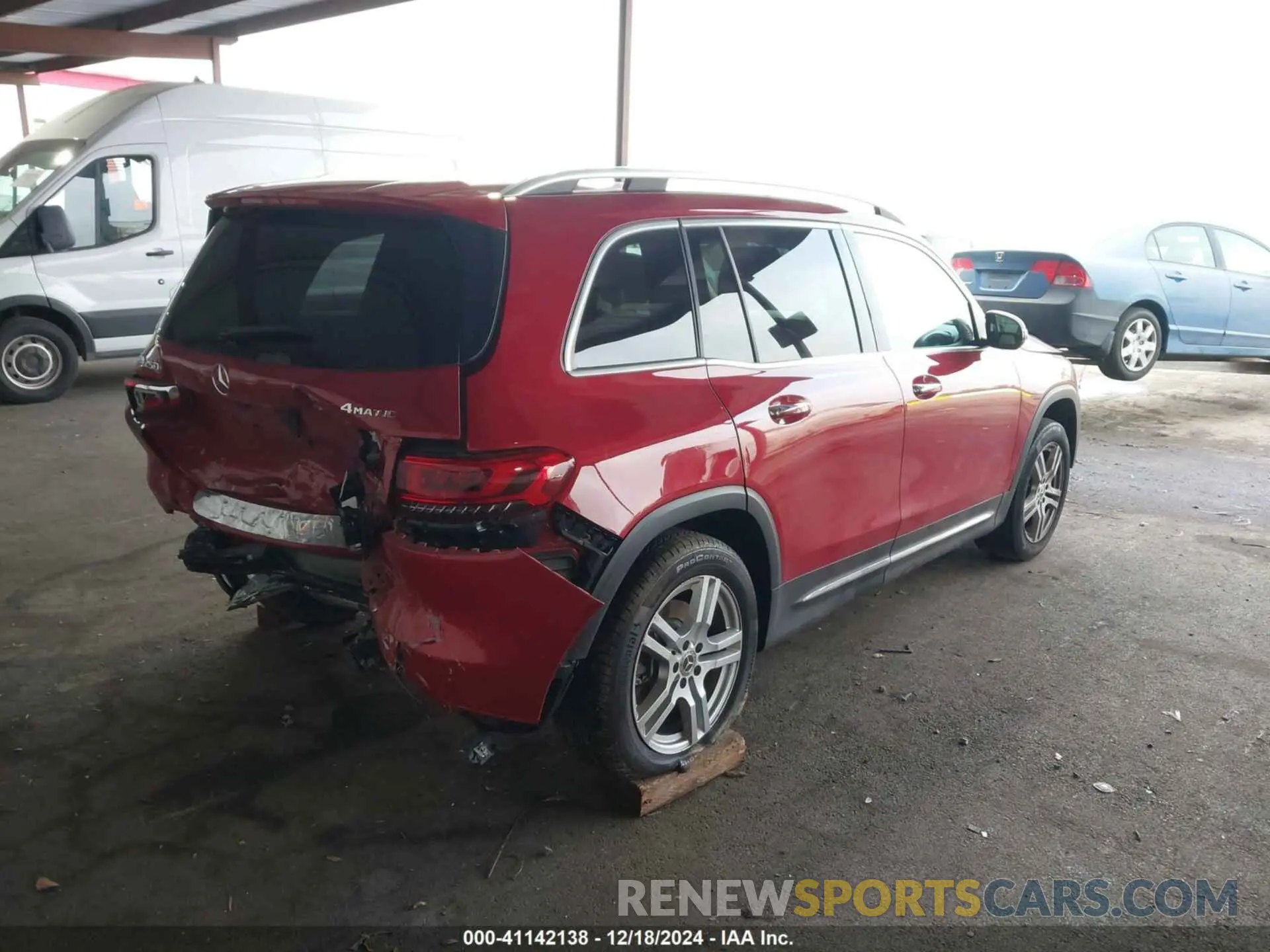 4 fotografías del automóvil dañado W1N4M4HB8NW182952 MERCEDES-BENZ GLB 250 2022