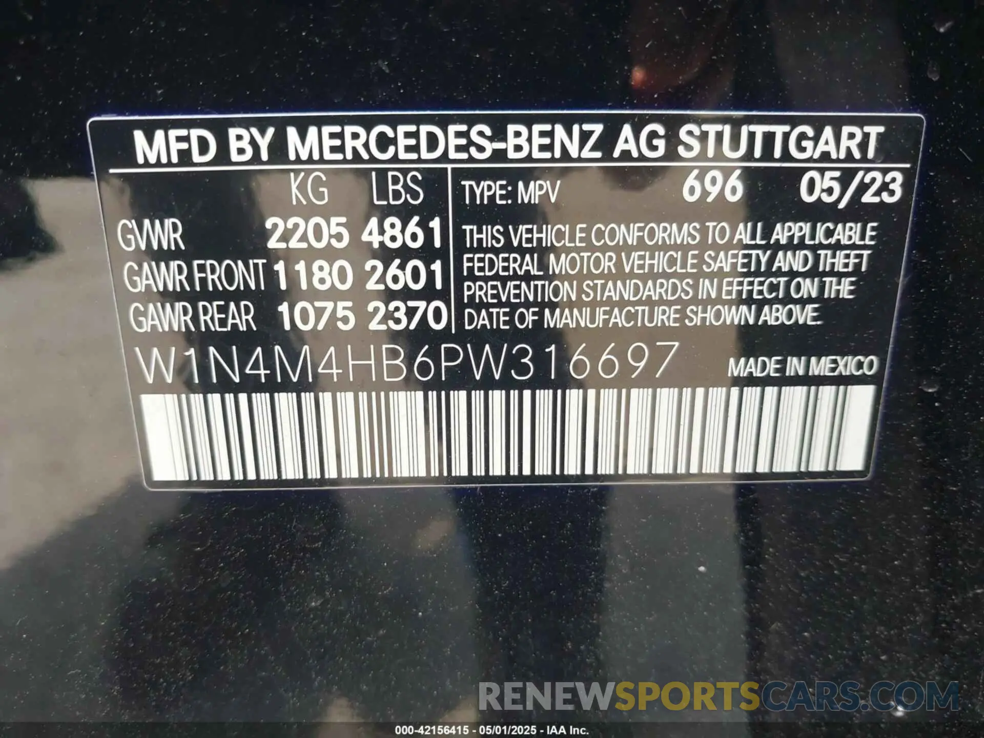 9 fotografías del automóvil dañado W1N4M4HB6PW316697 MERCEDES-BENZ GLB 250 2023