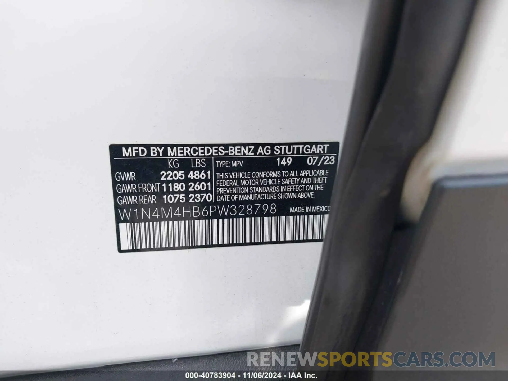 9 fotografías del automóvil dañado W1N4M4HB6PW328798 MERCEDES-BENZ GLB 250 2023