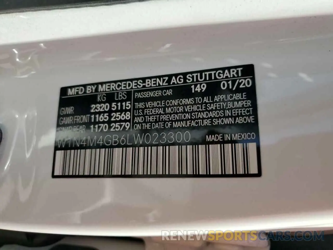 13 fotografías del automóvil dañado W1N4M4GB6LW023300 MERCEDES-BENZ GLB-CLASS 2020