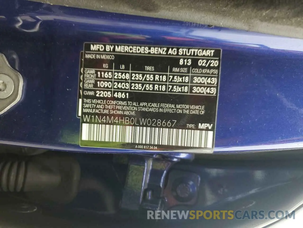 13 fotografías del automóvil dañado W1N4M4HB0LW028667 MERCEDES-BENZ GLB-CLASS 2020