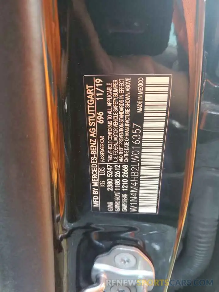 13 fotografías del automóvil dañado W1N4M4HB2LW016357 MERCEDES-BENZ GLB-CLASS 2020