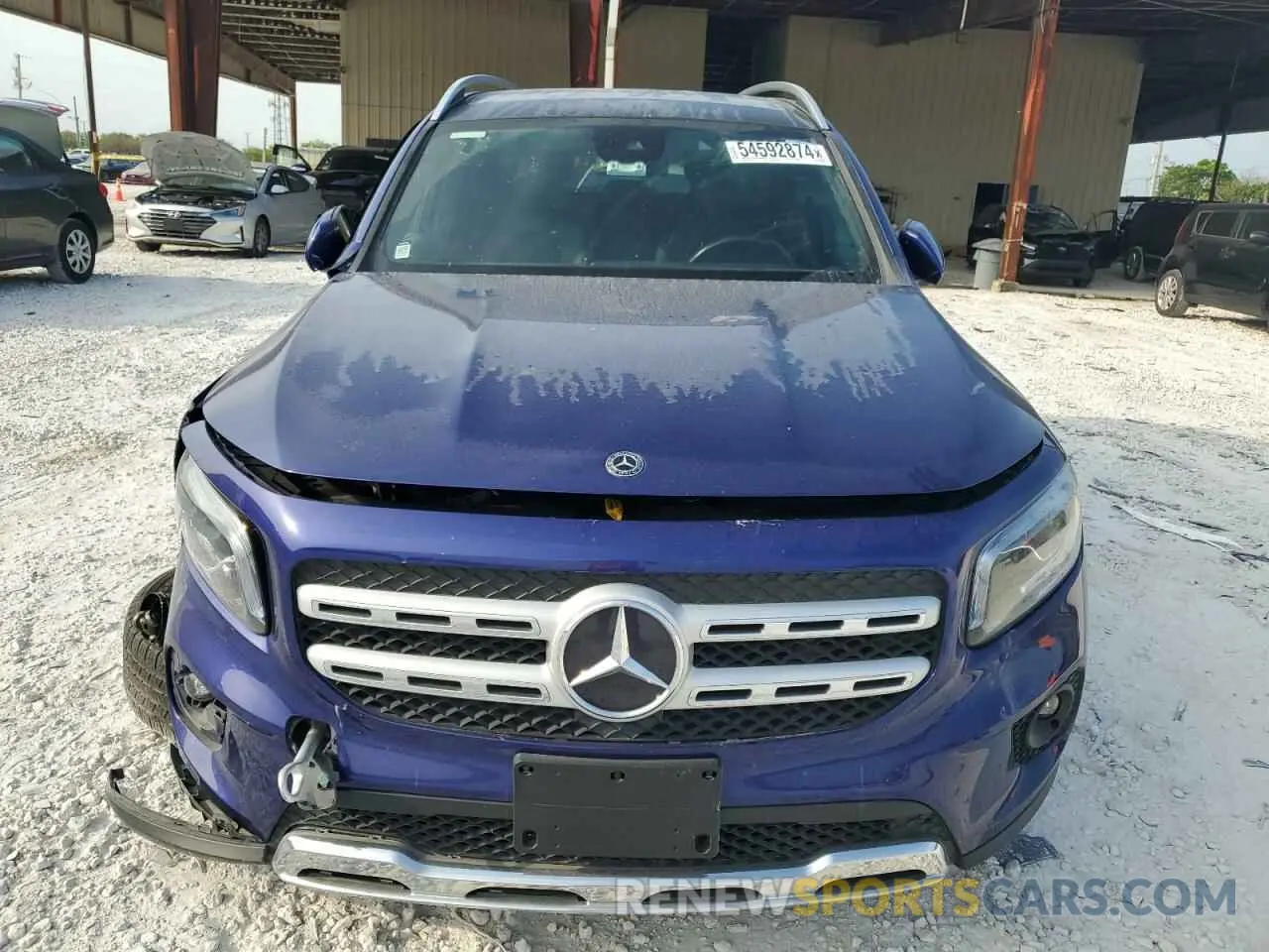 5 fotografías del automóvil dañado W1N4M4HB4LW030583 MERCEDES-BENZ GLB-CLASS 2020