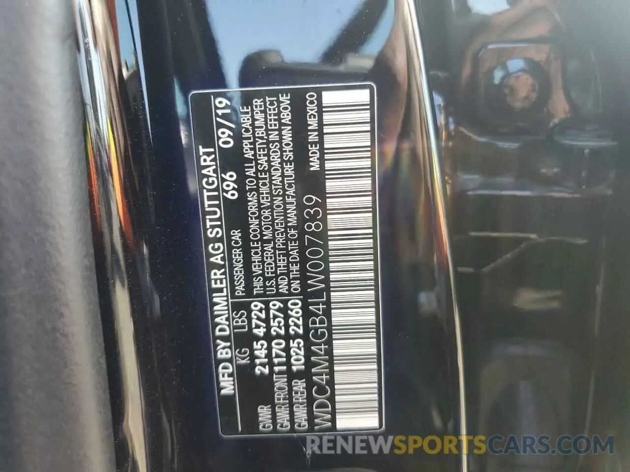 14 fotografías del automóvil dañado WDC4M4GB4LW007839 MERCEDES-BENZ GLB-CLASS 2020