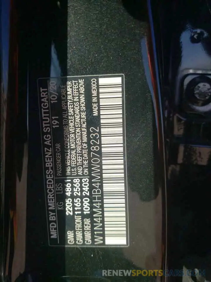14 fotografías del automóvil dañado W1N4M4HB4MW078232 MERCEDES-BENZ GLB-CLASS 2021