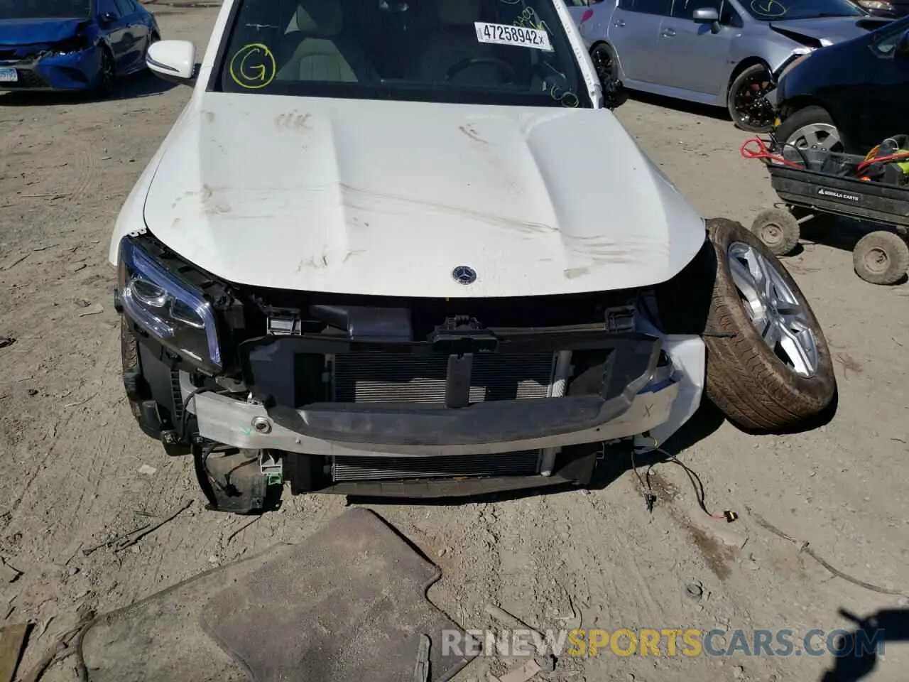 9 fotografías del automóvil dañado W1N4M4HB4MW142897 MERCEDES-BENZ GLB-CLASS 2021