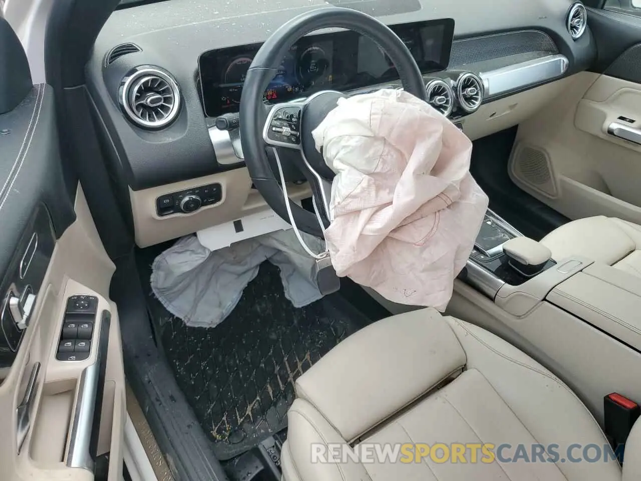8 fotografías del automóvil dañado W1N4M4HB9MW154026 MERCEDES-BENZ GLB-CLASS 2021