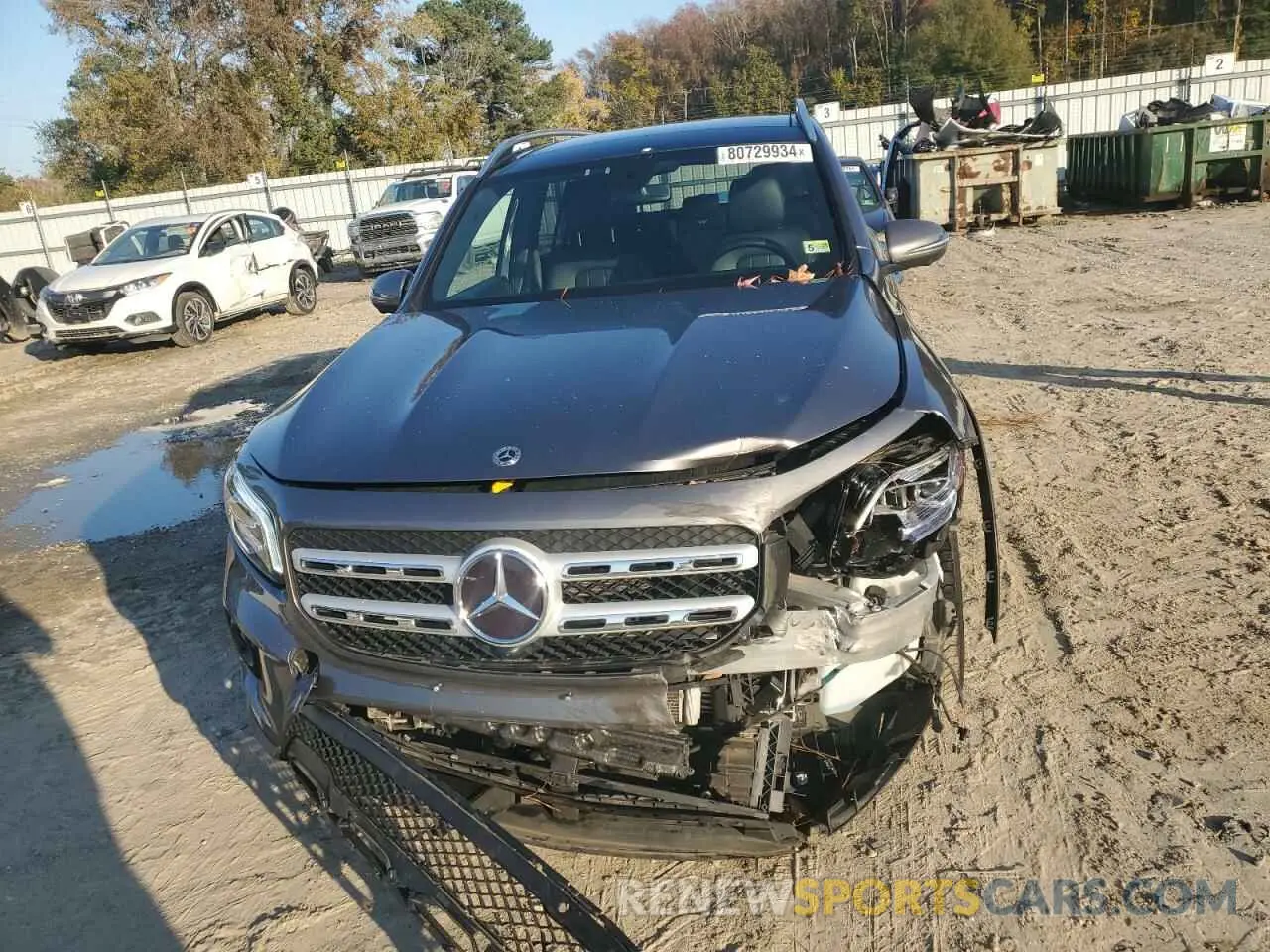 5 fotografías del automóvil dañado W1N4M4GB8NW200528 MERCEDES-BENZ GLB-CLASS 2022