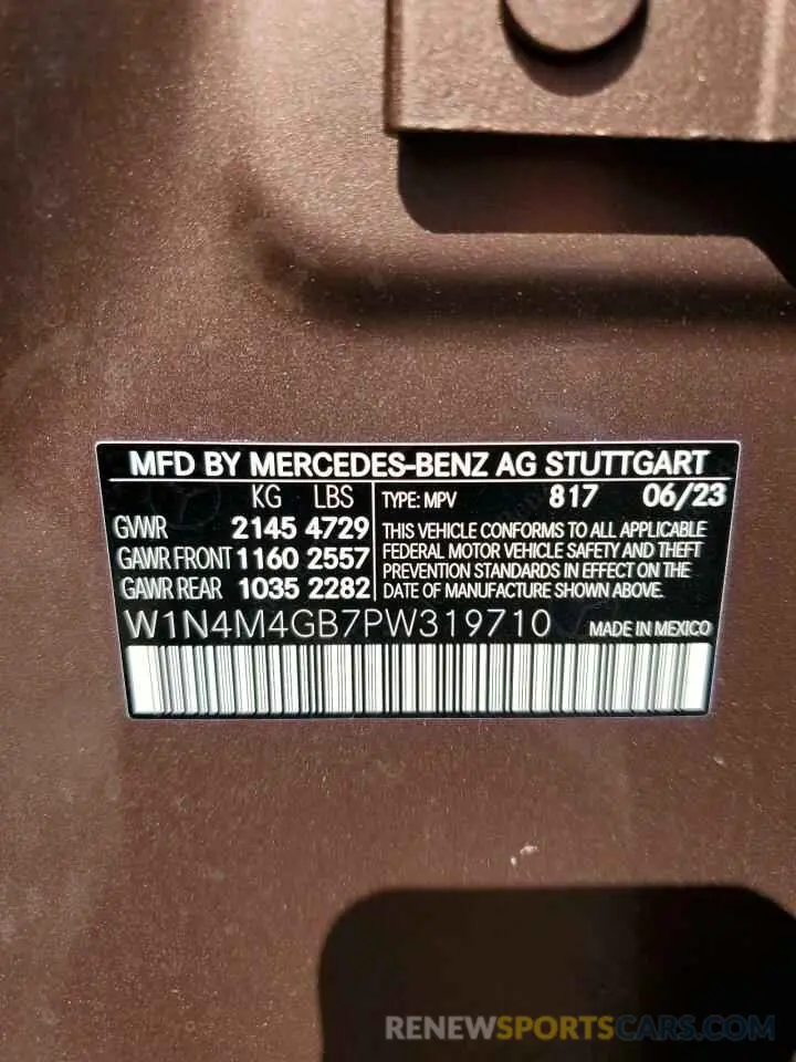 14 fotografías del automóvil dañado W1N4M4GB7PW319710 MERCEDES-BENZ GLB-CLASS 2023