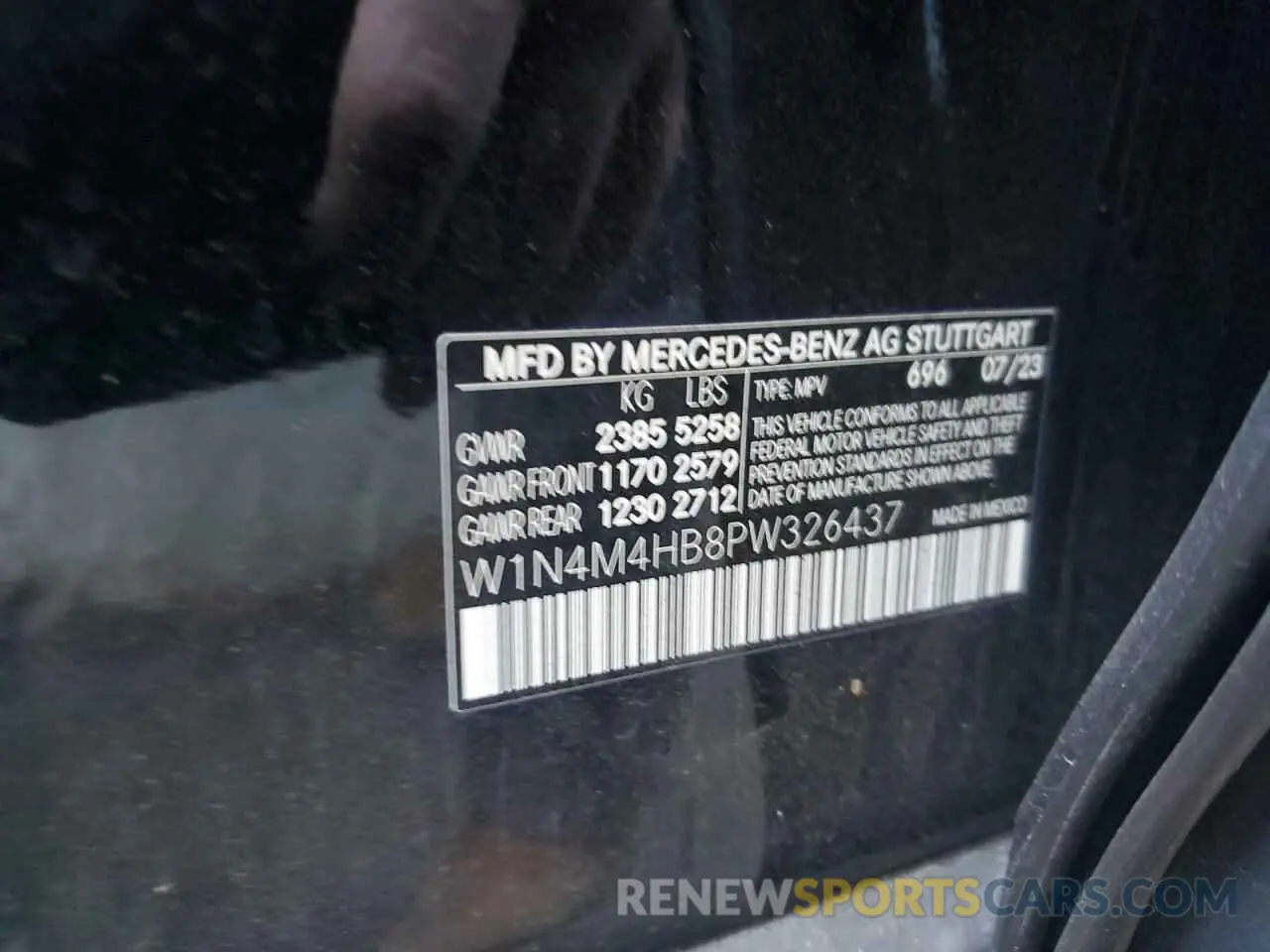 13 fotografías del automóvil dañado W1N4M4HB8PW326437 MERCEDES-BENZ GLB-CLASS 2023